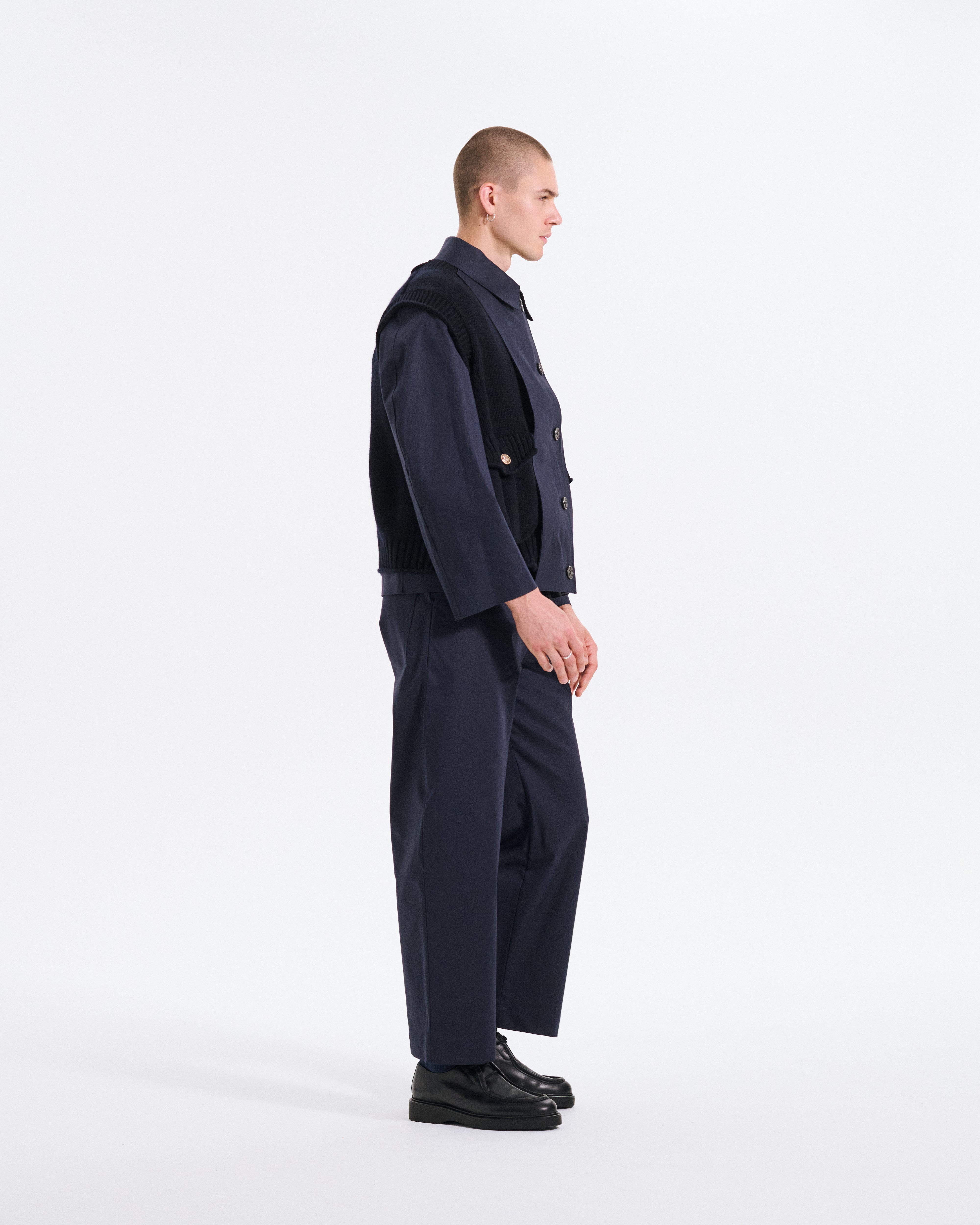 Caban Rubberised Coat with Cashmere Waistcoat