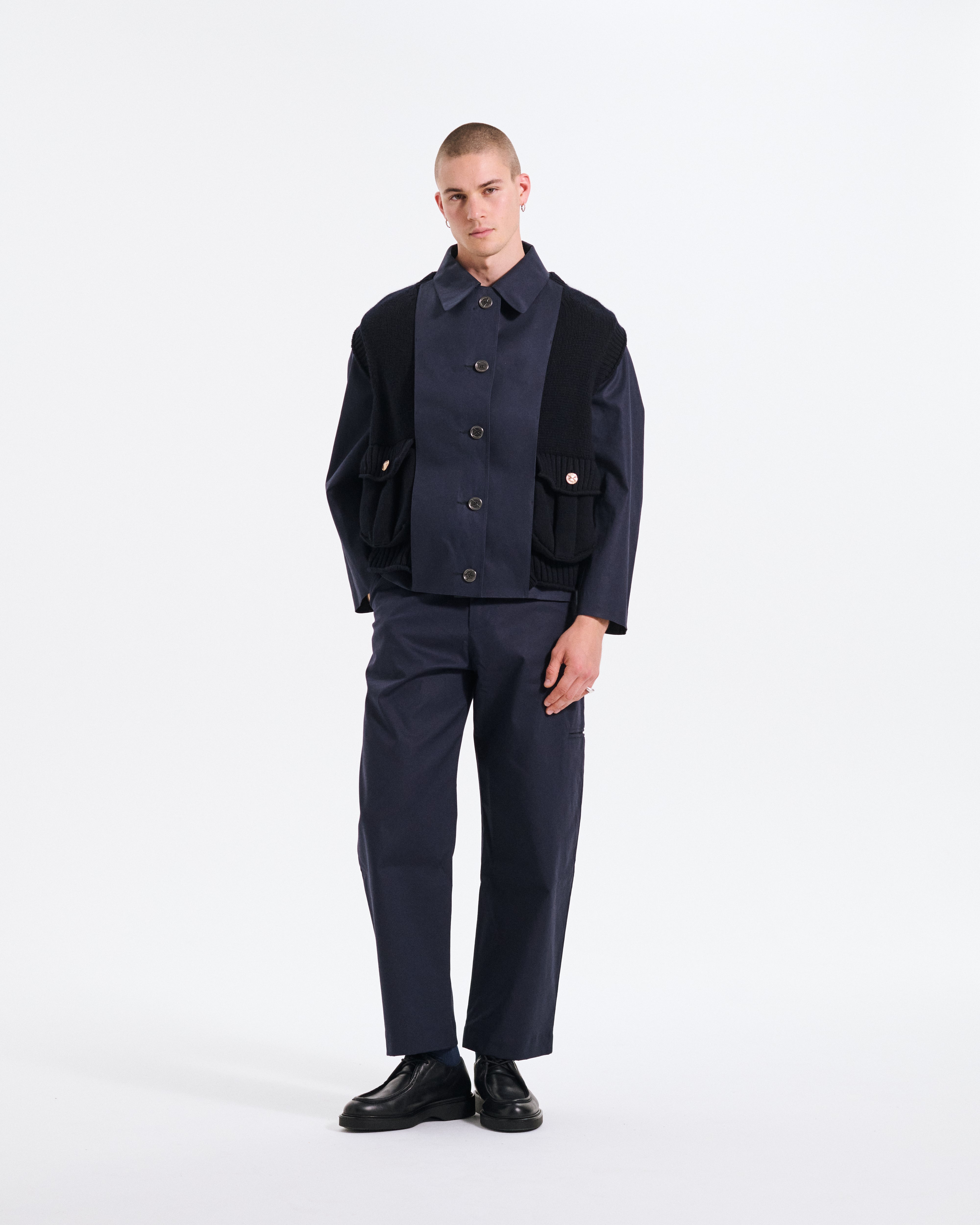 Caban Rubberised Coat with Cashmere Waistcoat