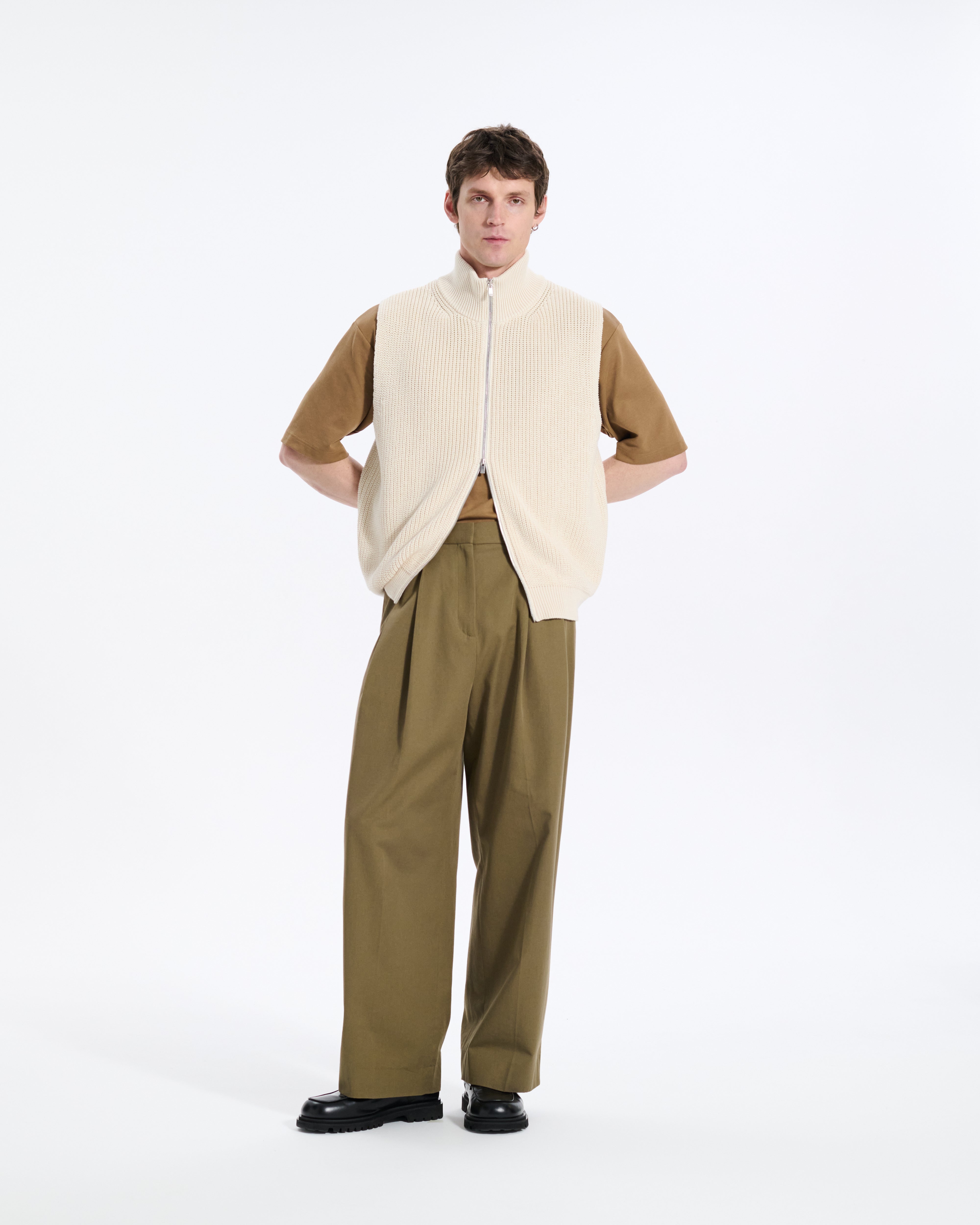 Zip-Through Vest Men's Knitwear