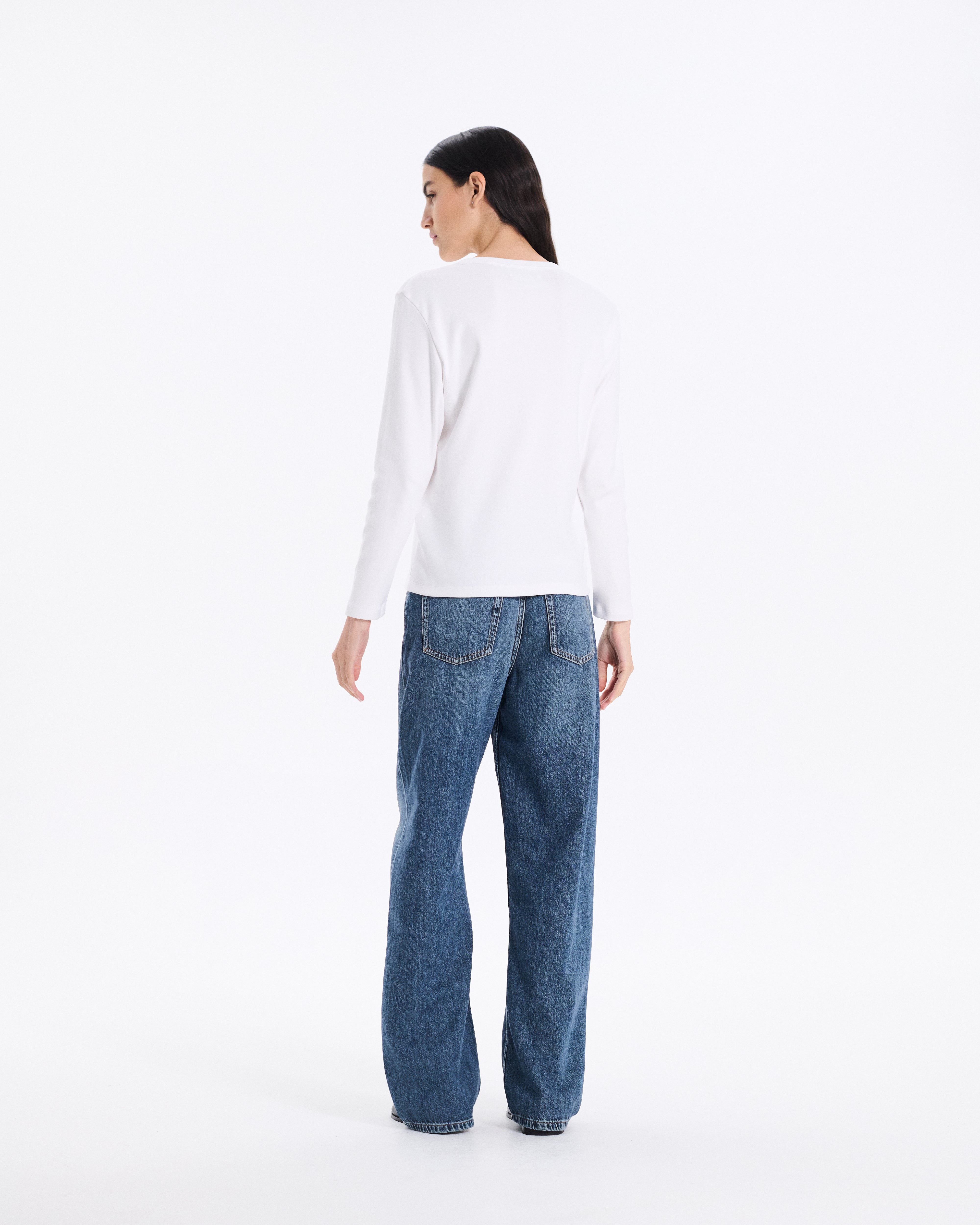 Fine Rib Cotton Cardigan