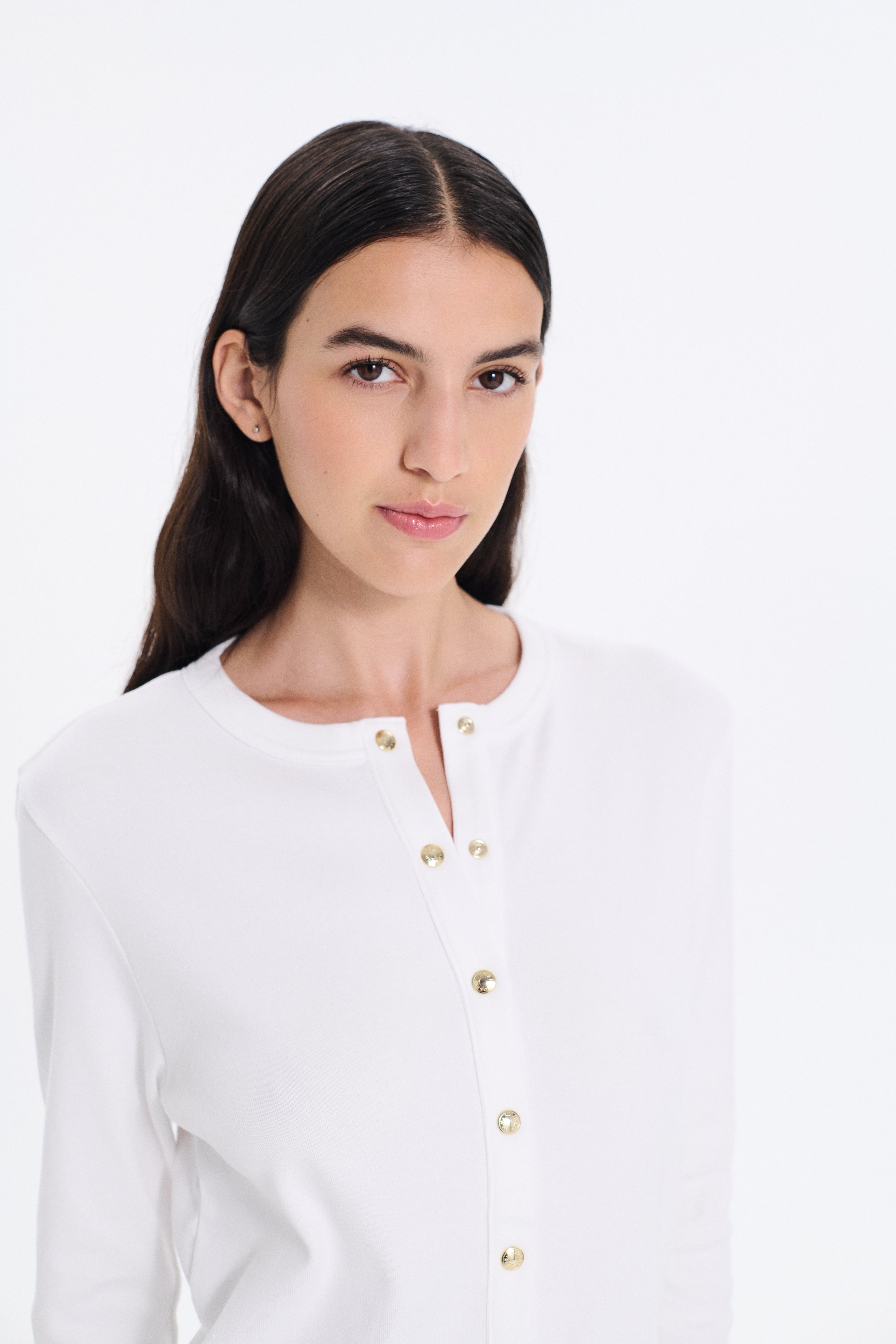 Fine Rib Cotton Cardigan