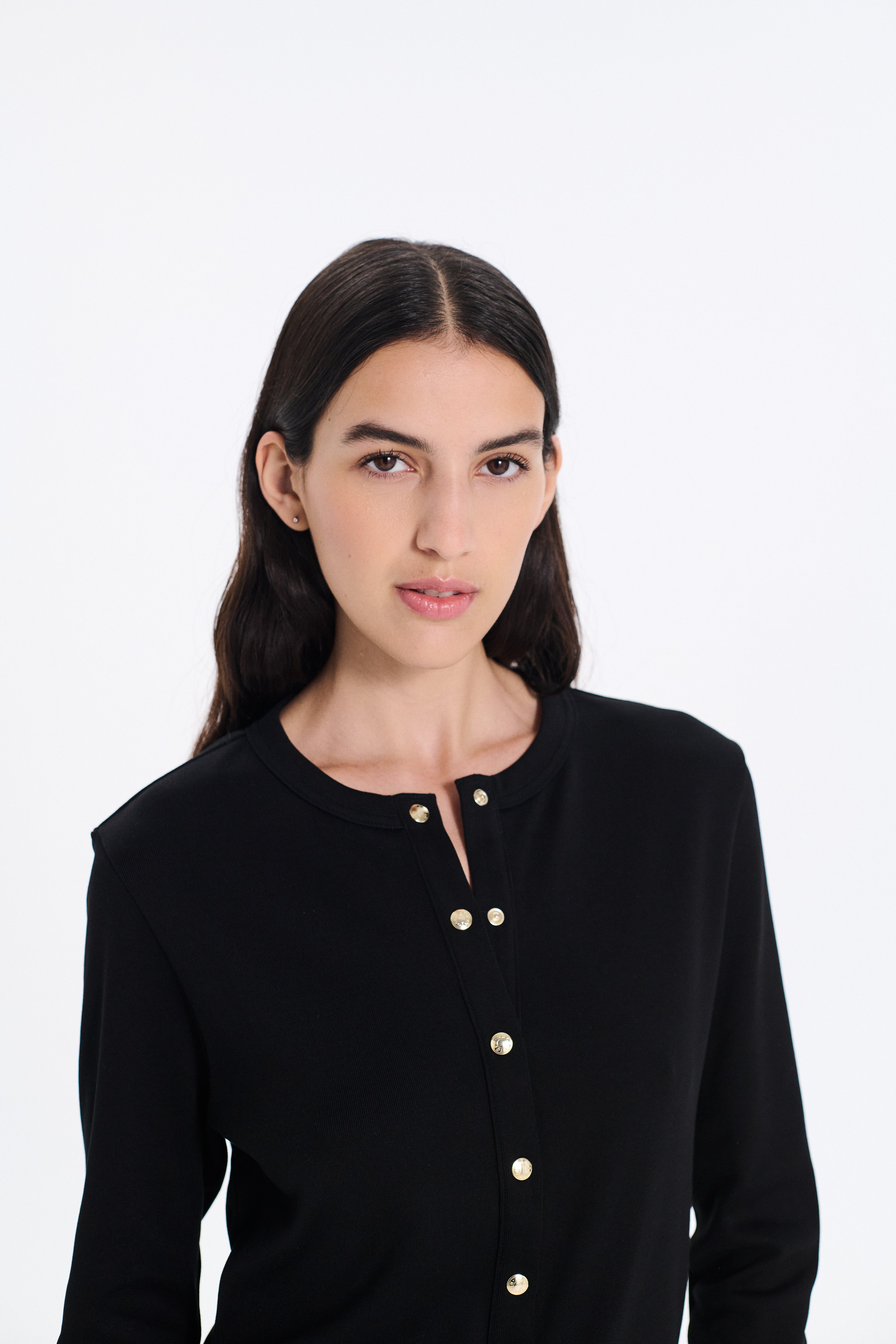 Fine Rib Cotton Cardigan