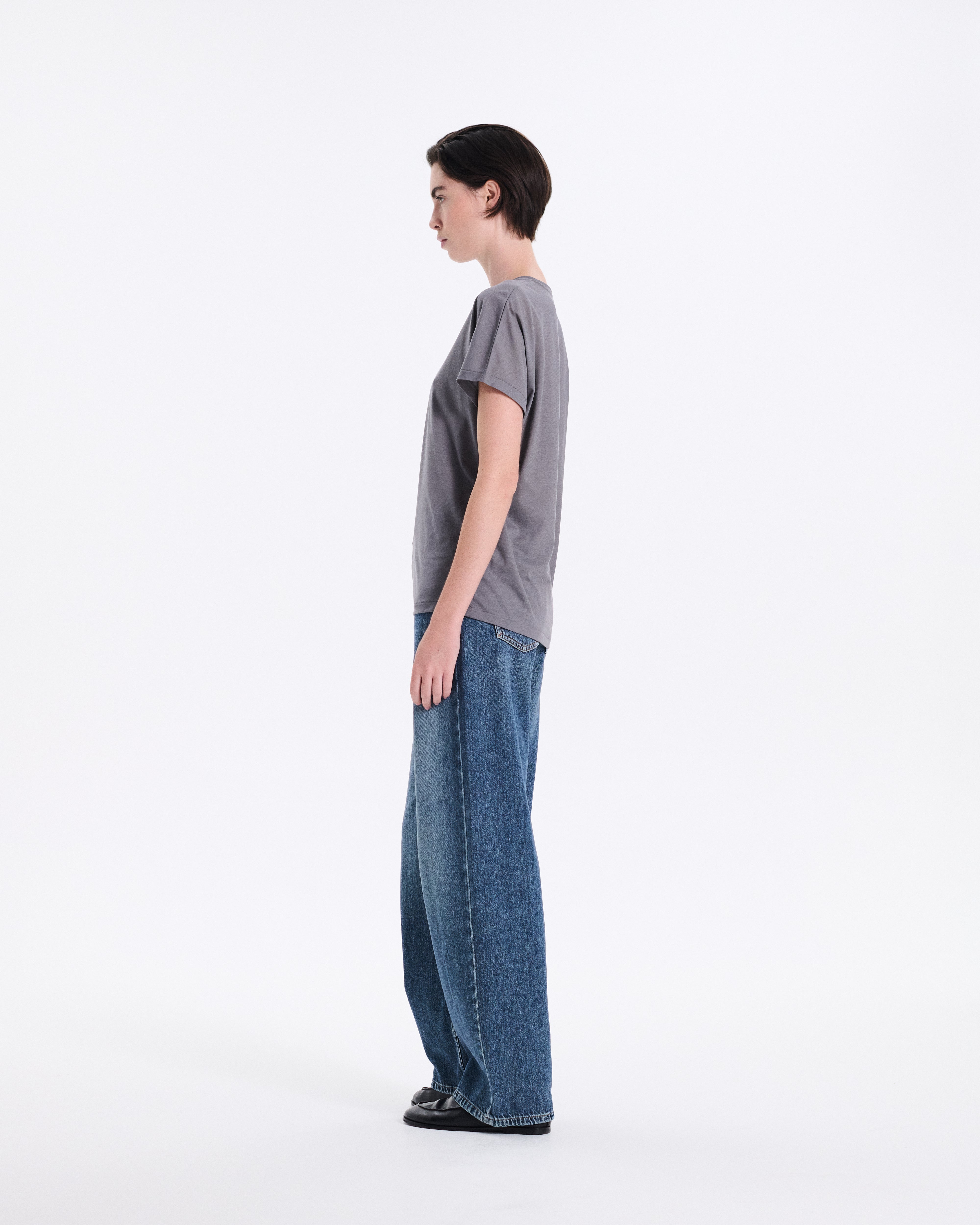 Sheer Dolman Cap Sleeve T-Shirt