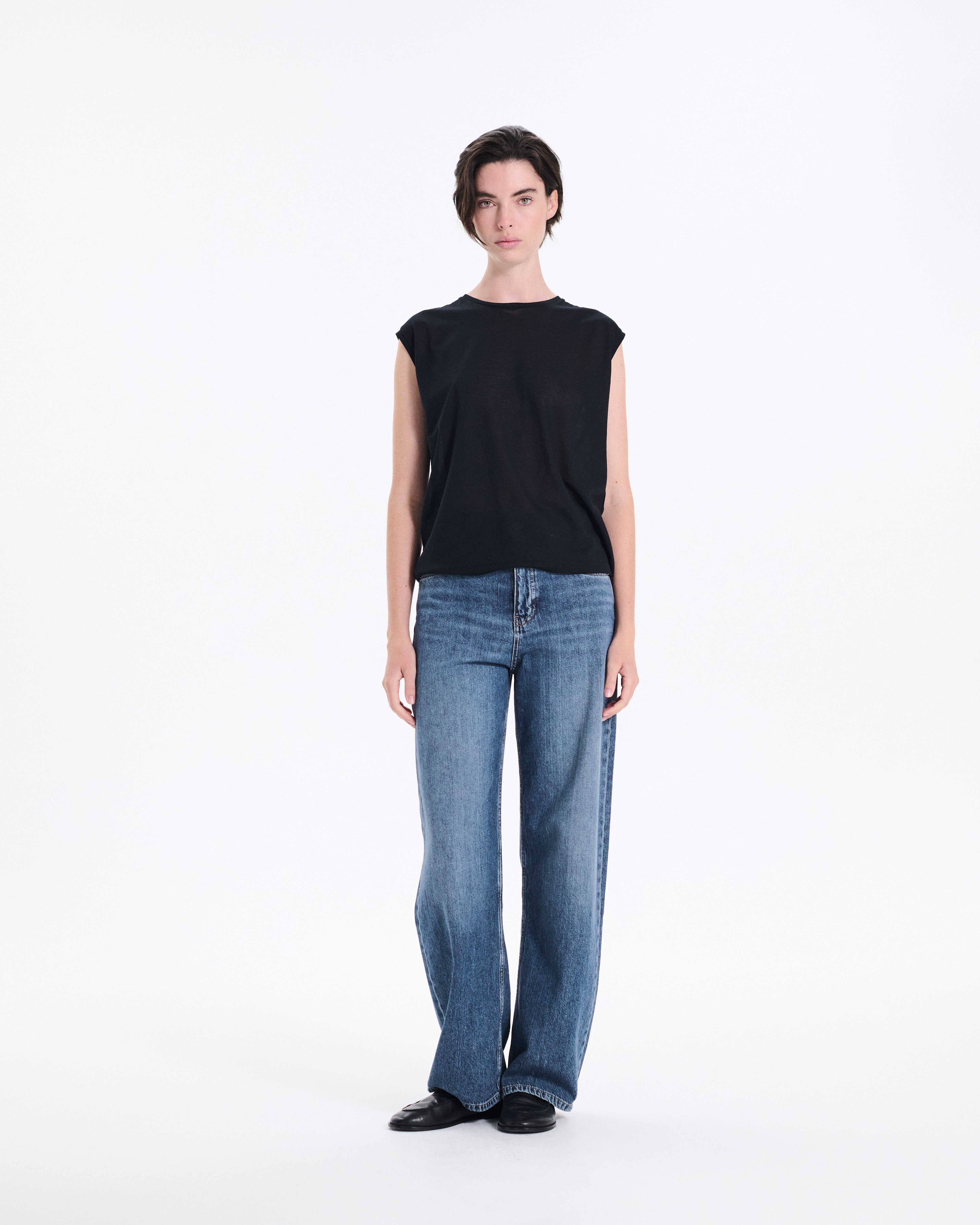 Sheer Sleeveless T-Shirt