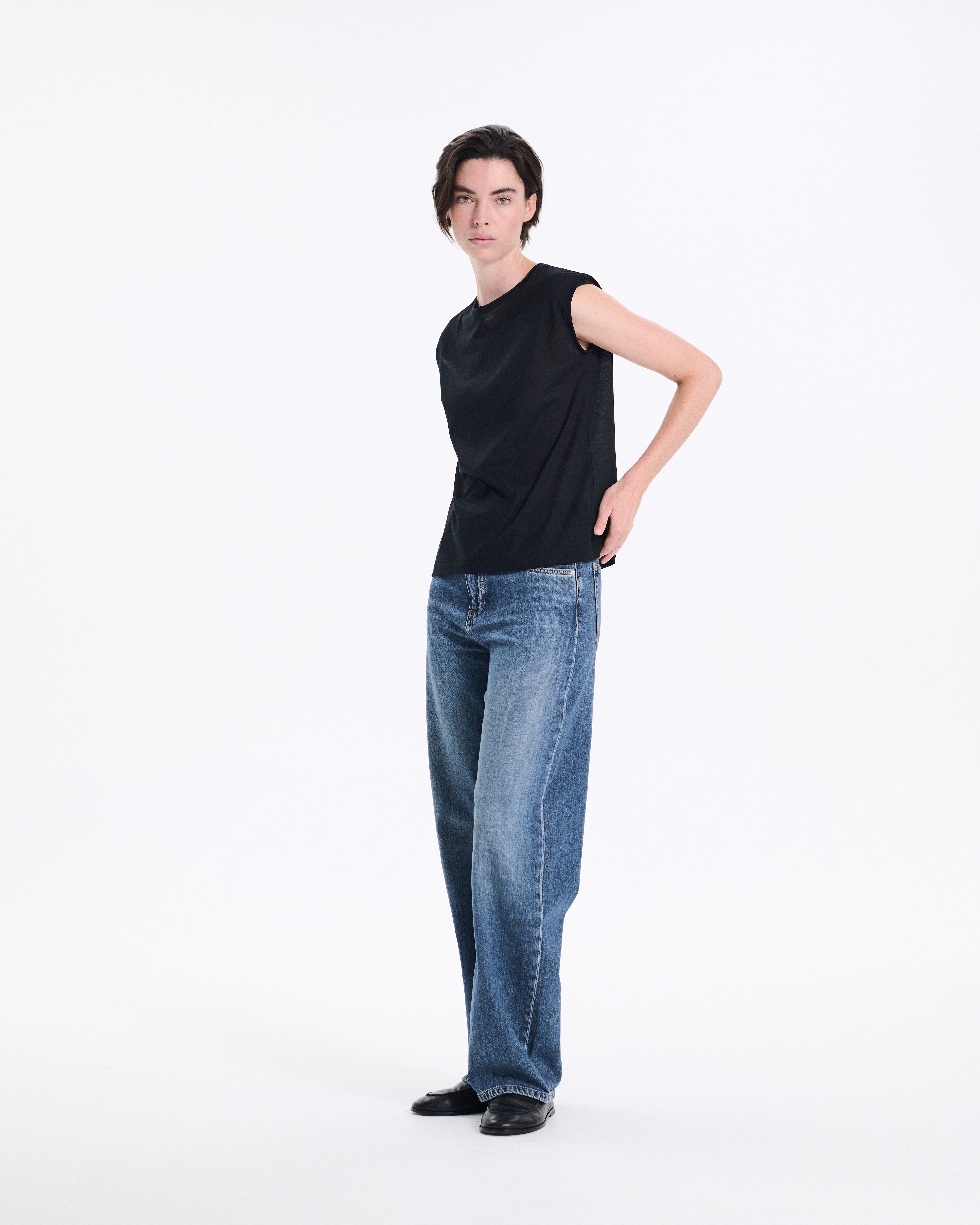 Sheer Sleeveless T-Shirt