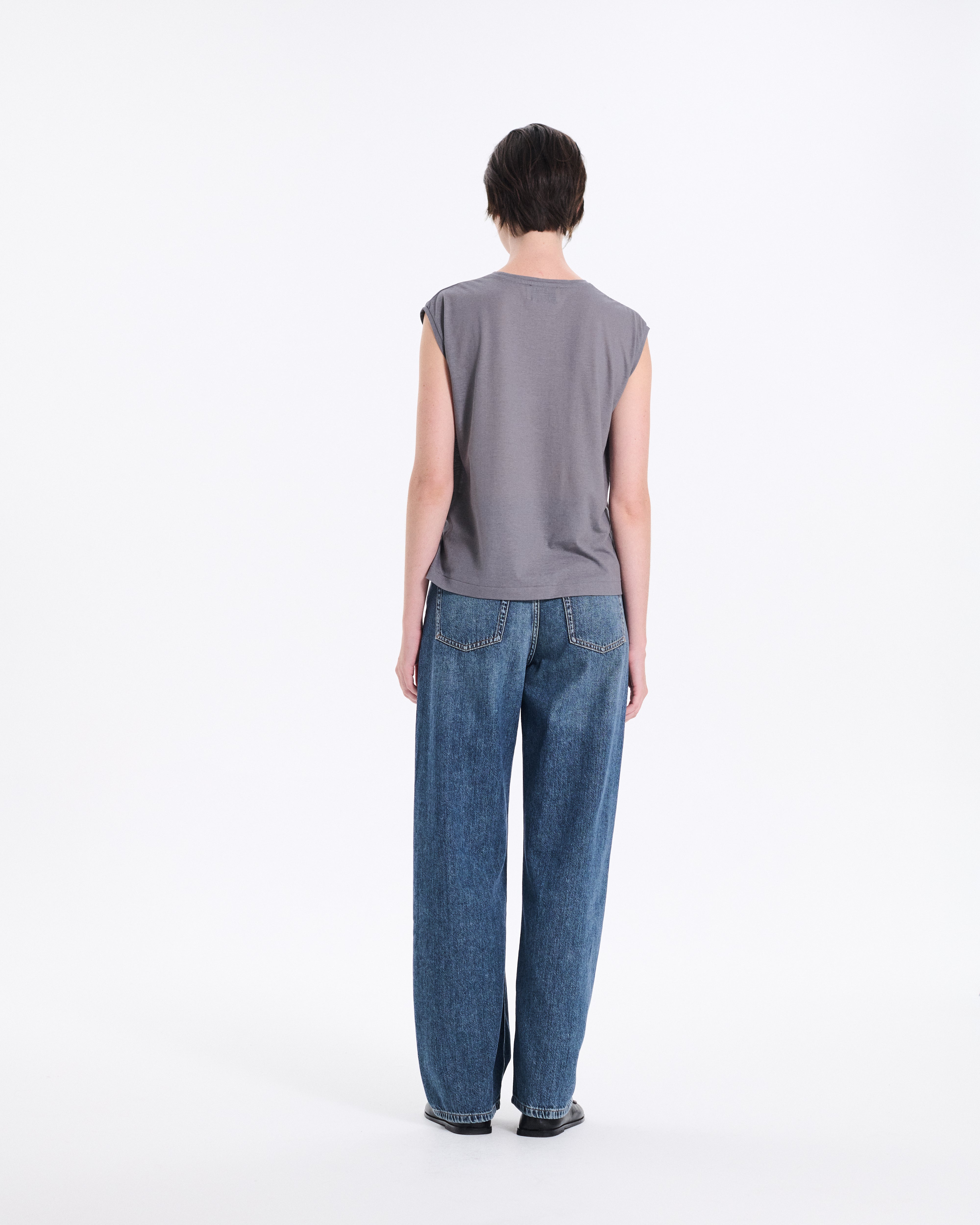 Sheer Sleeveless T-Shirt