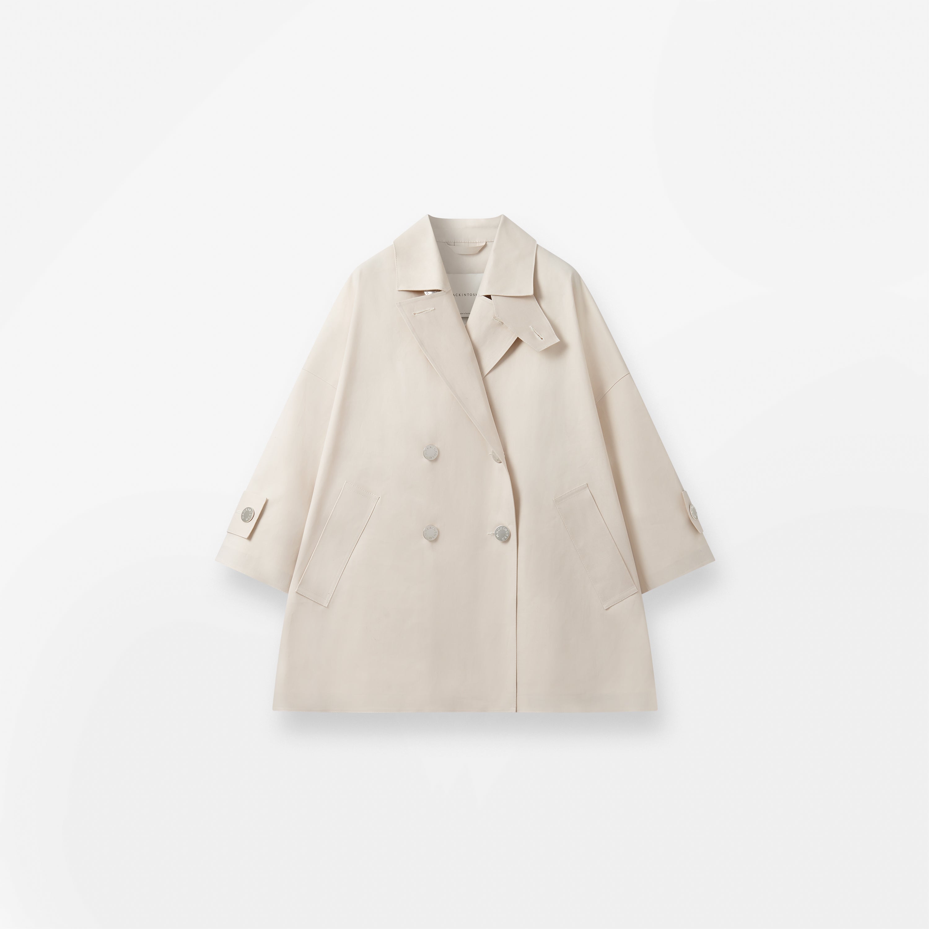 Crosslee Rubberised Peacoat Off white