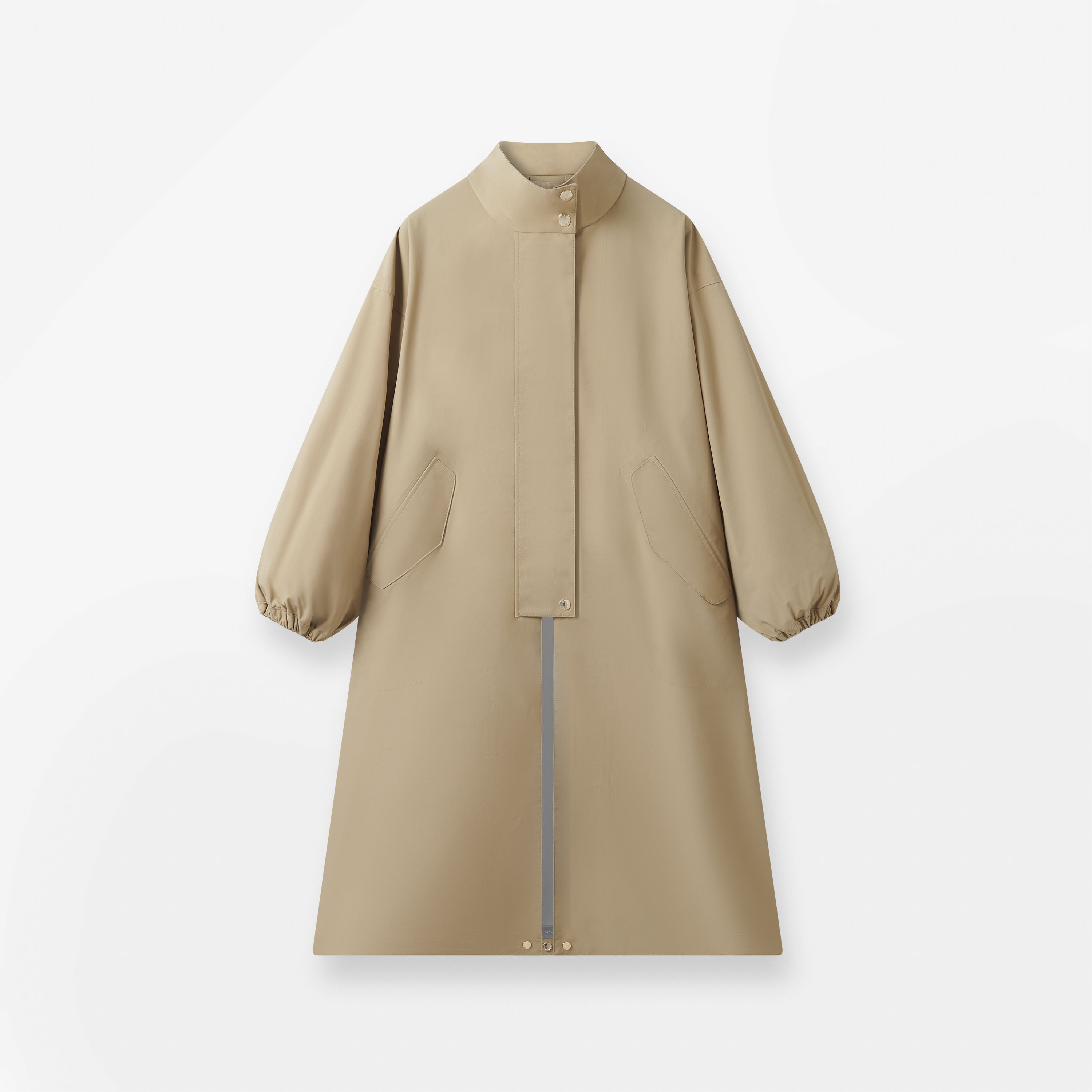 Skye Stand Collar Long Coat Fawn