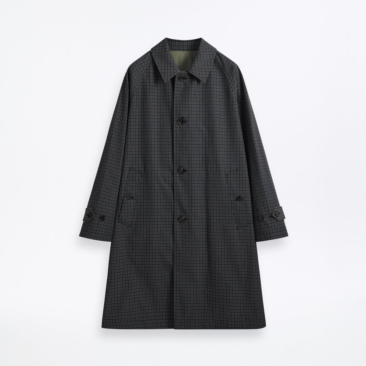Balfield Reversible Coat - CL Grey Check x Khaki