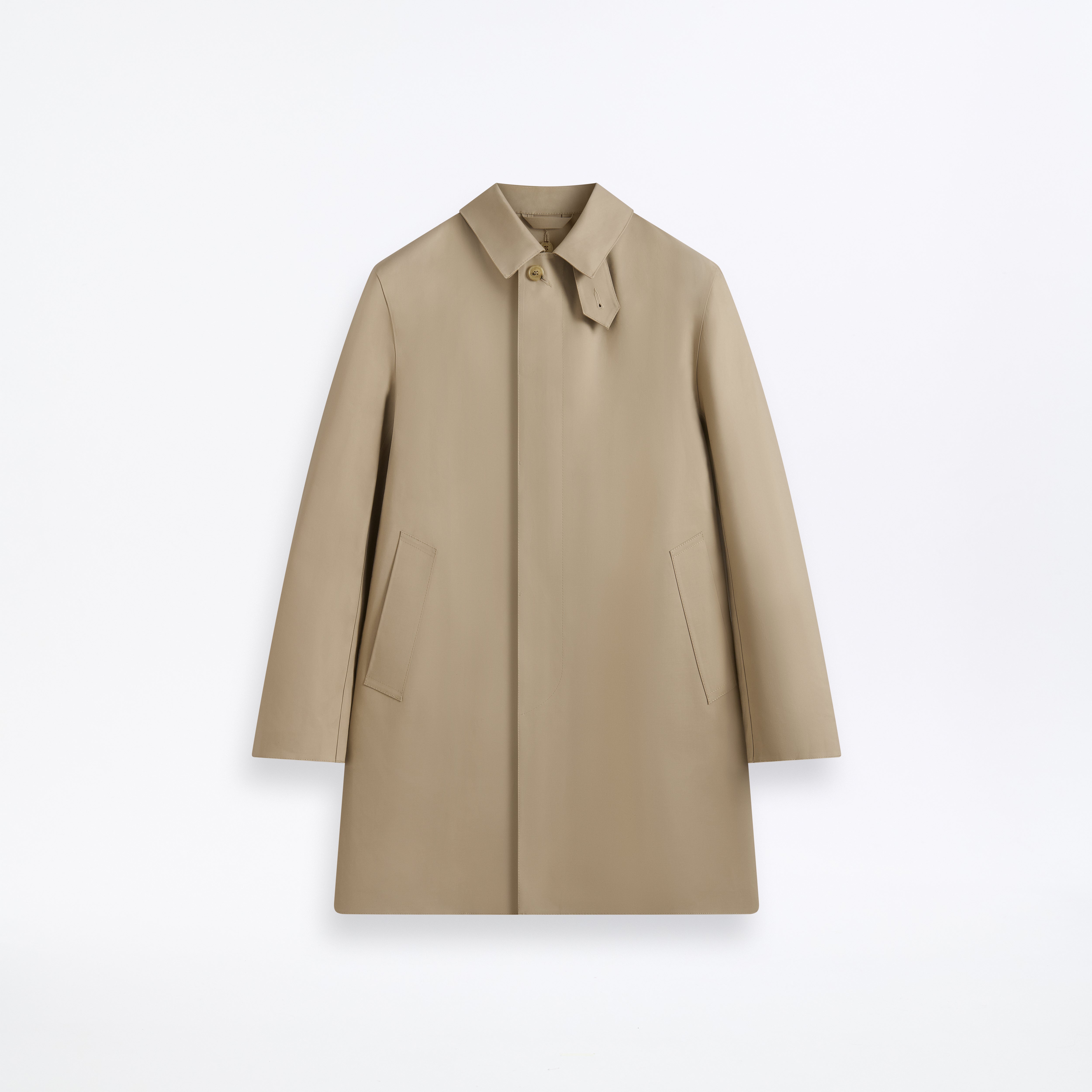 Dunoon Rubberised Mid Length Coat Fawn Tonal