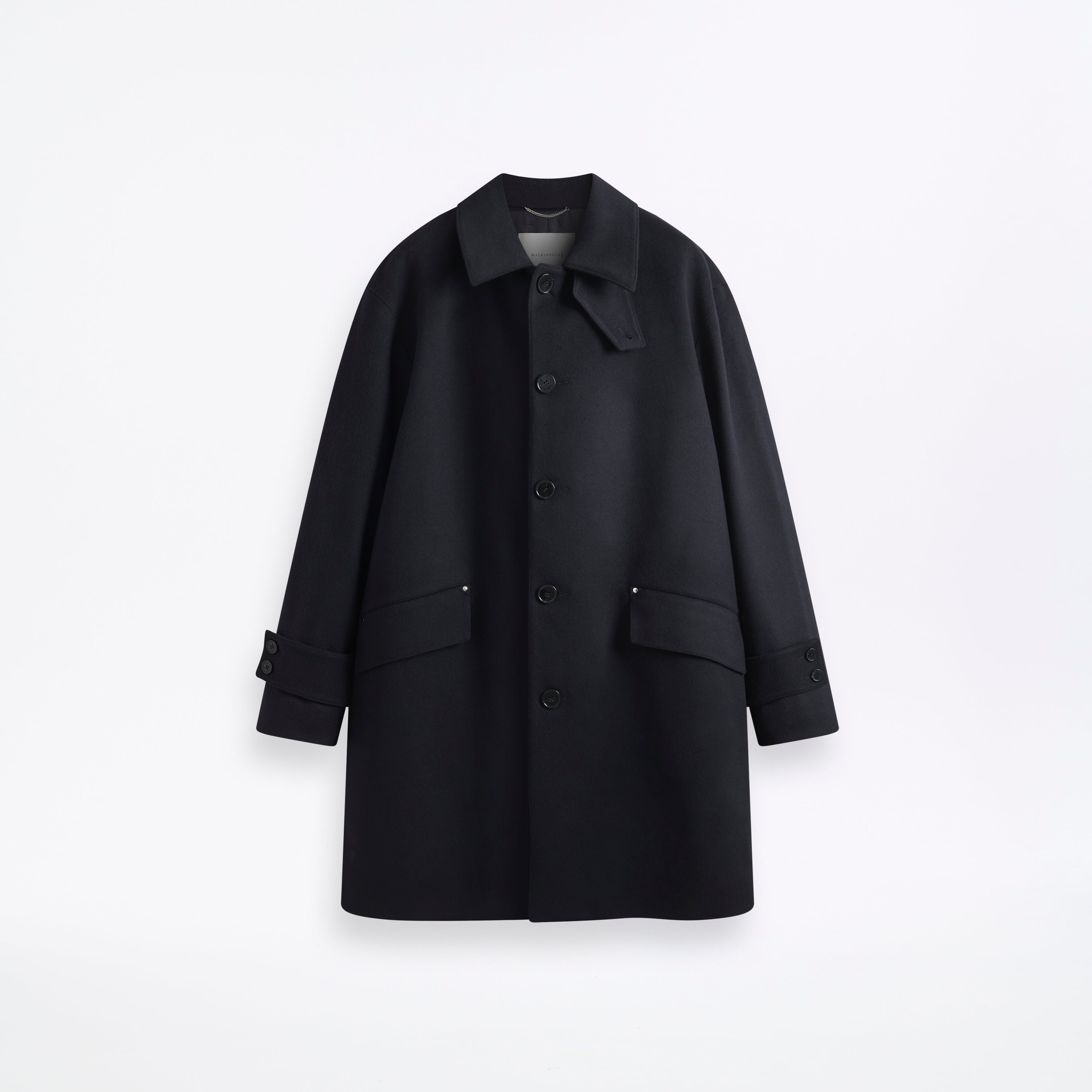 Humbie Cashmere Wool Blend Coat Navy