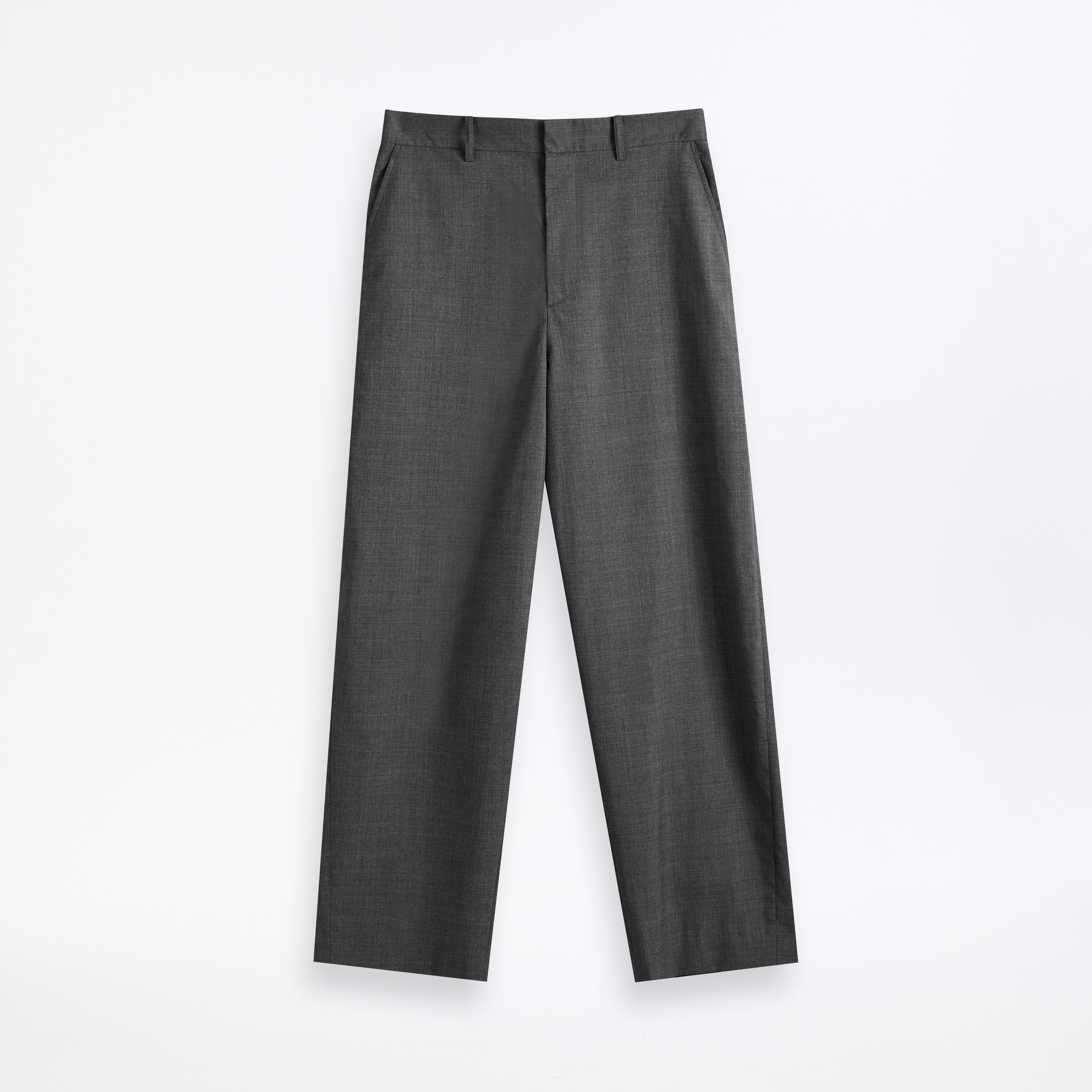 Midlem Superfine 100 Merino Wool Trousers CL Grey
