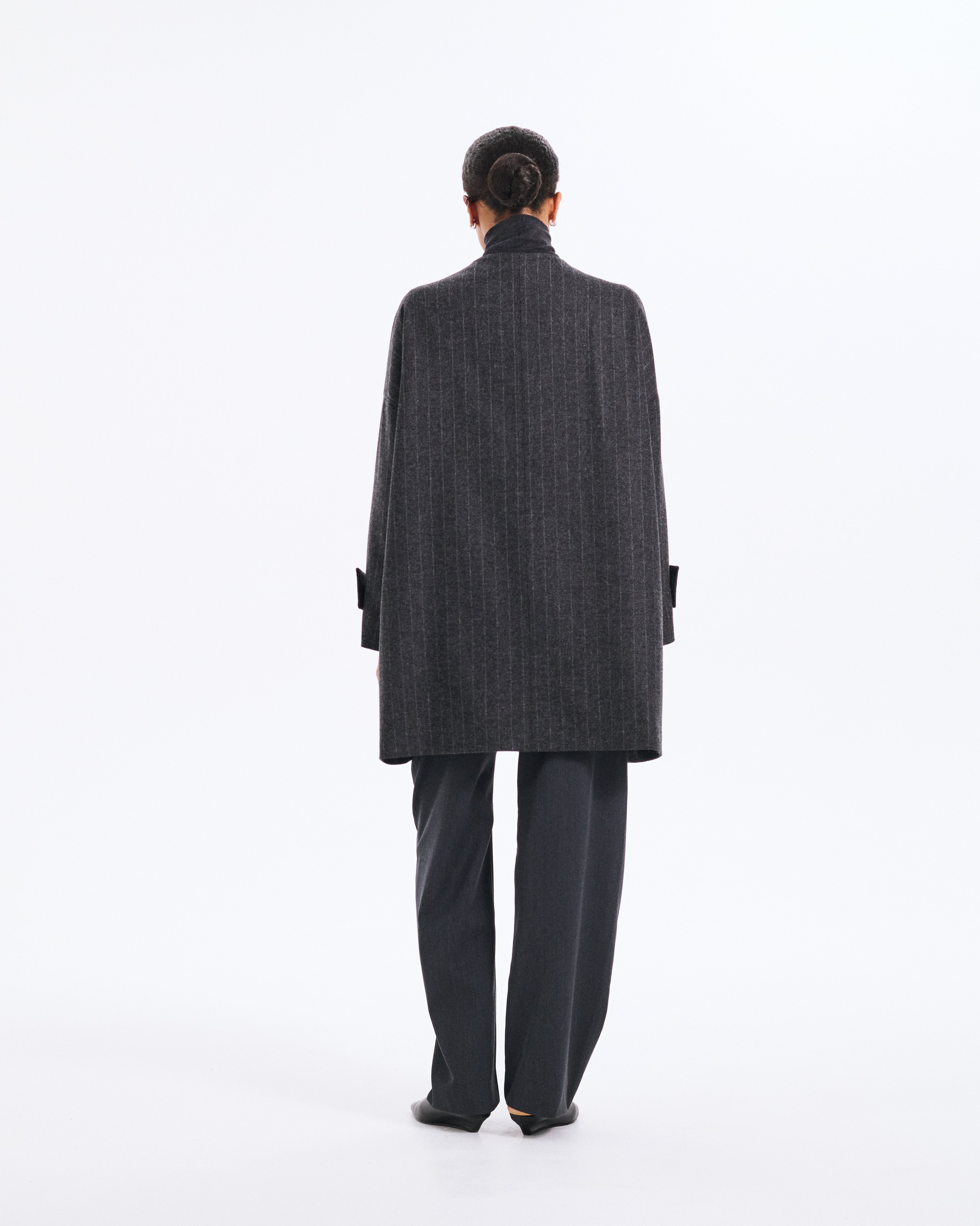 Humbie No Collar Wool Coat