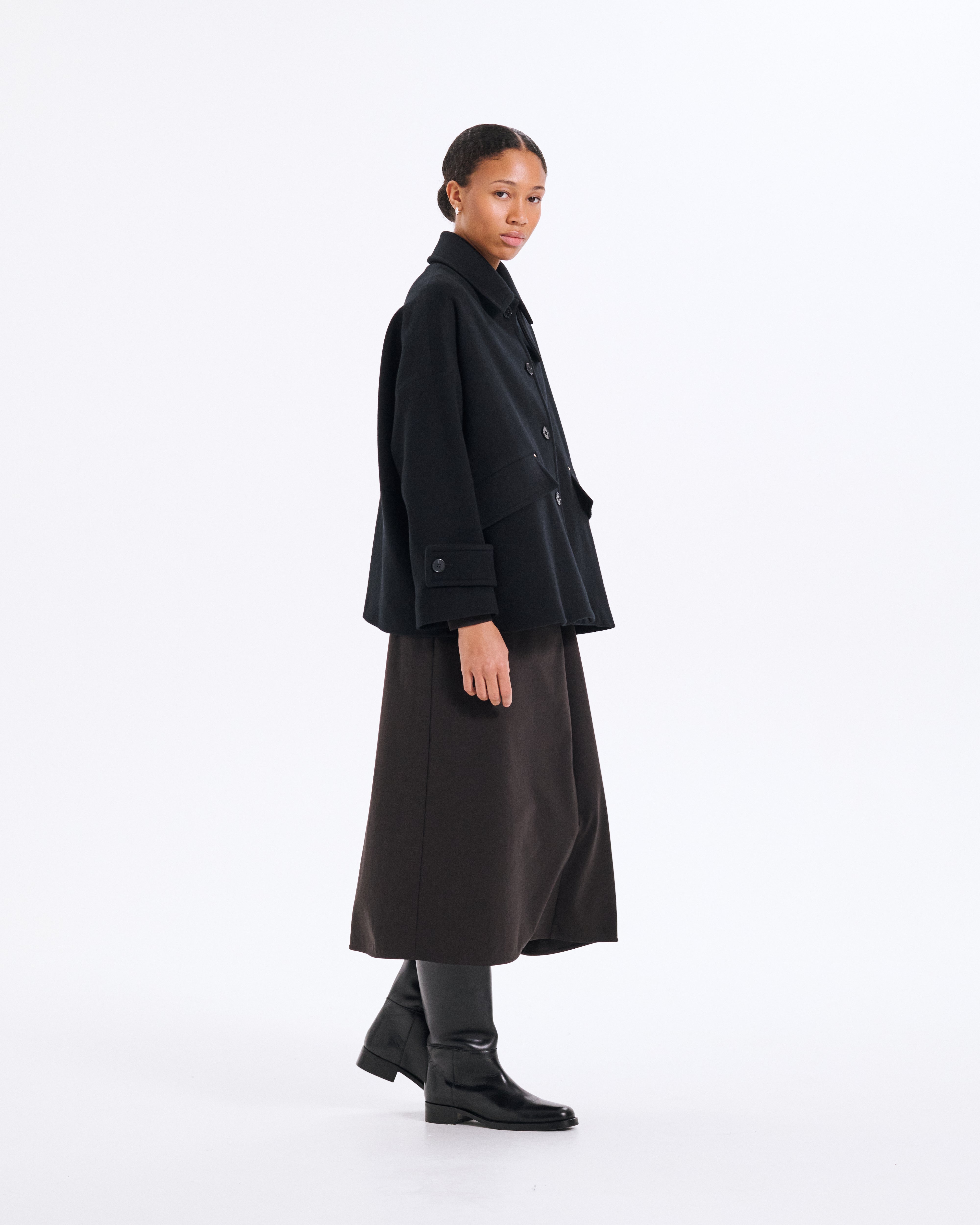 Humbie Wool Cashmere Blend Short Coat