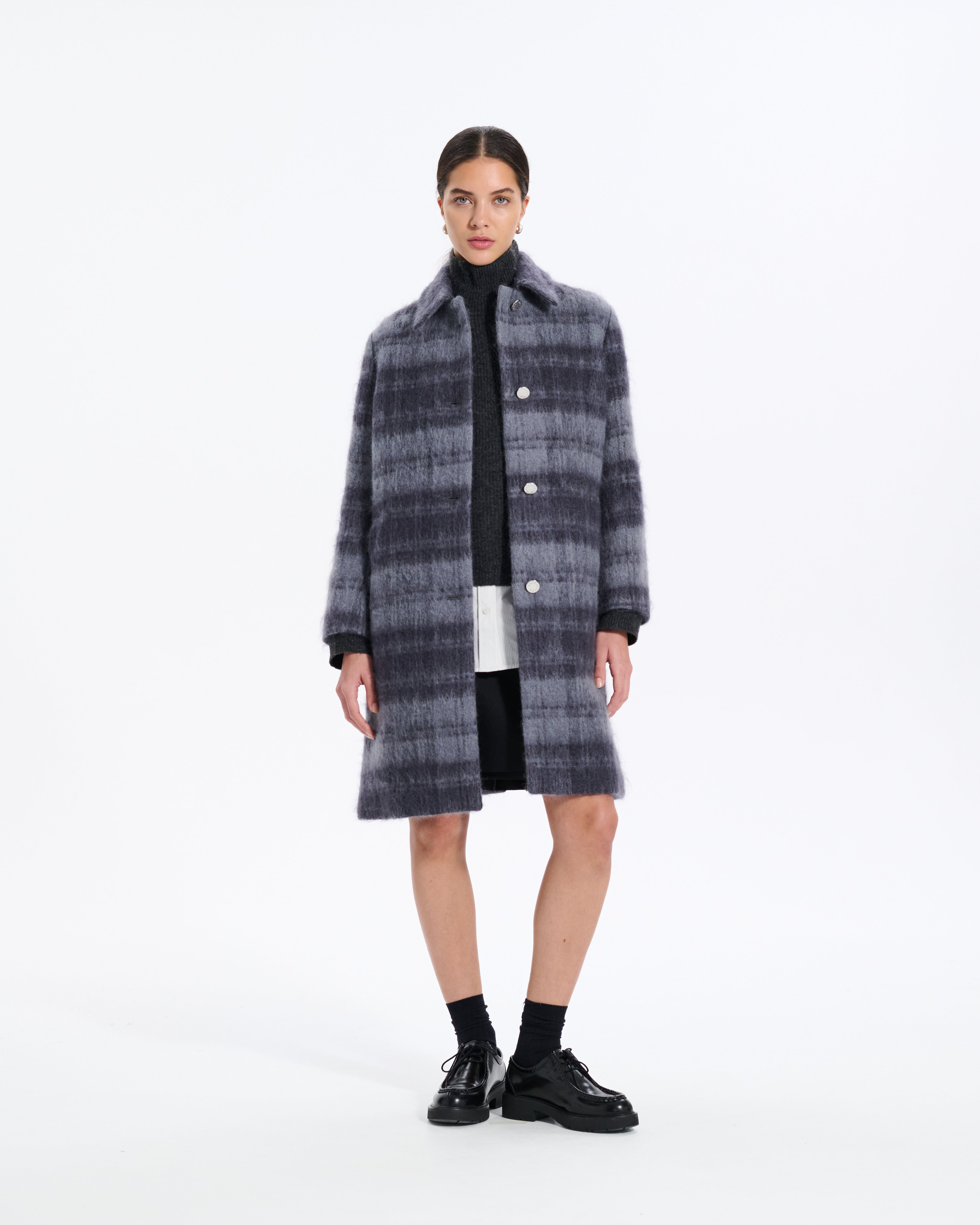 Banton Mohair 3/4 Length Coat