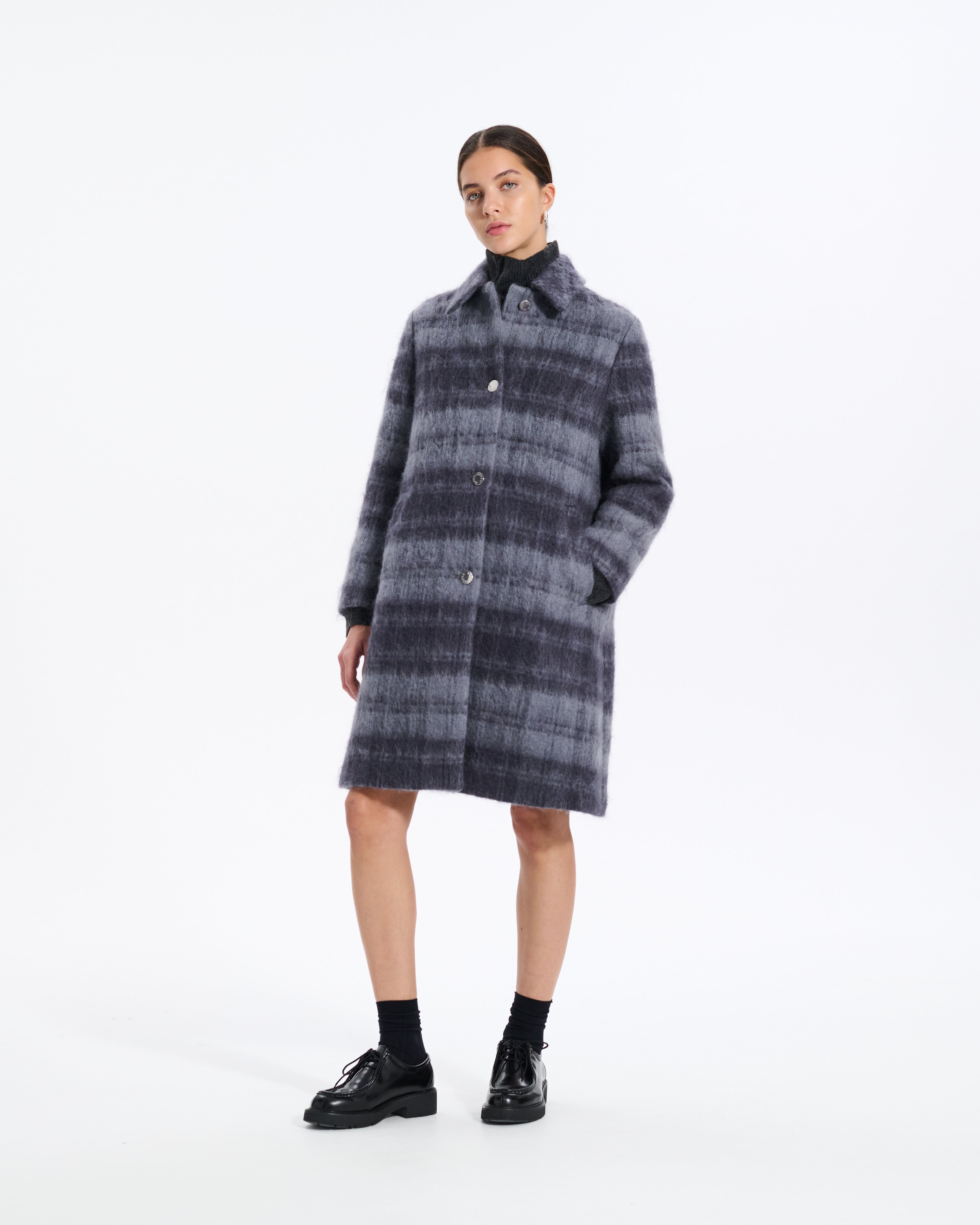Banton Mohair 3/4 Length Coat