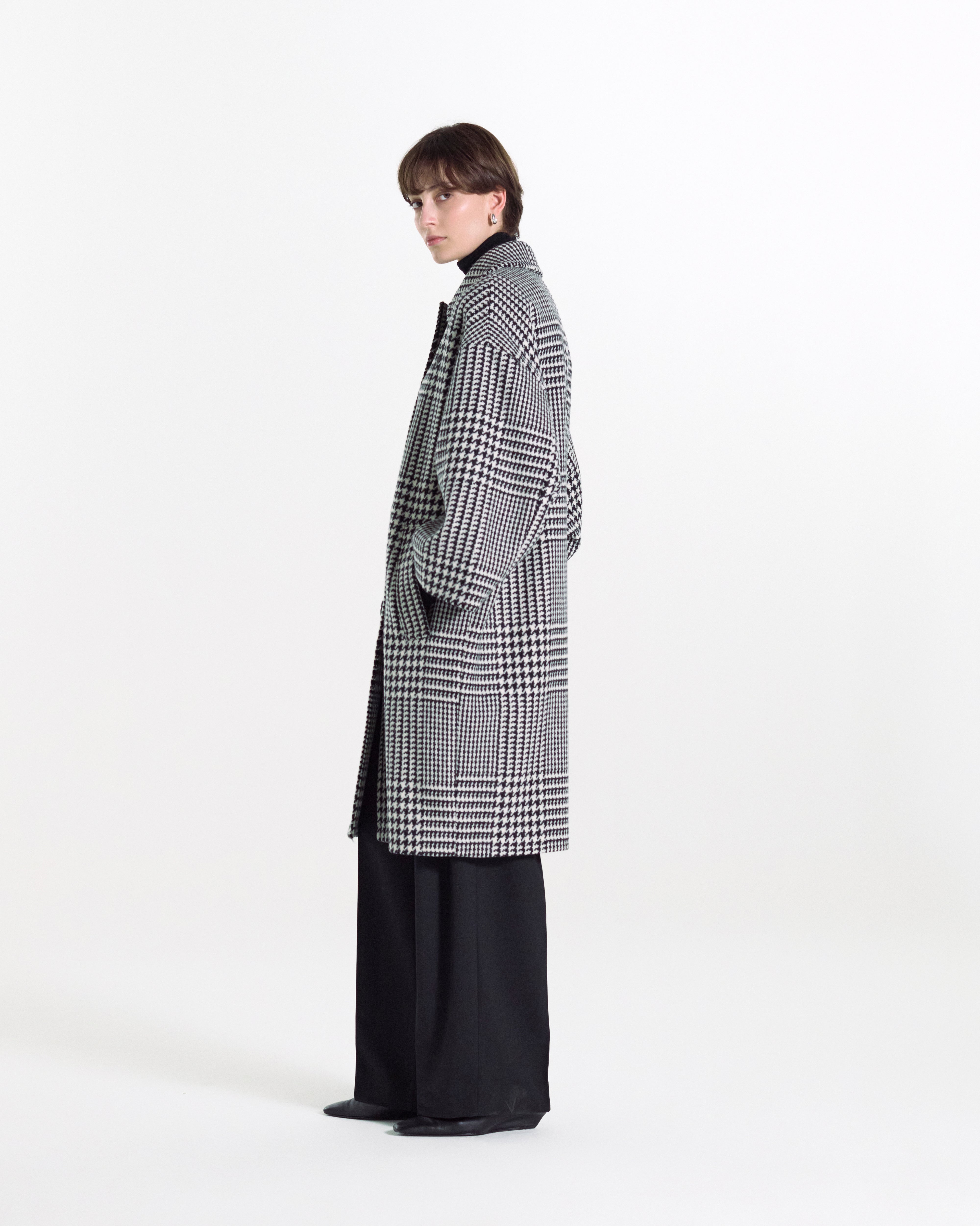 Collin Wool Cropped Sleeve Coat