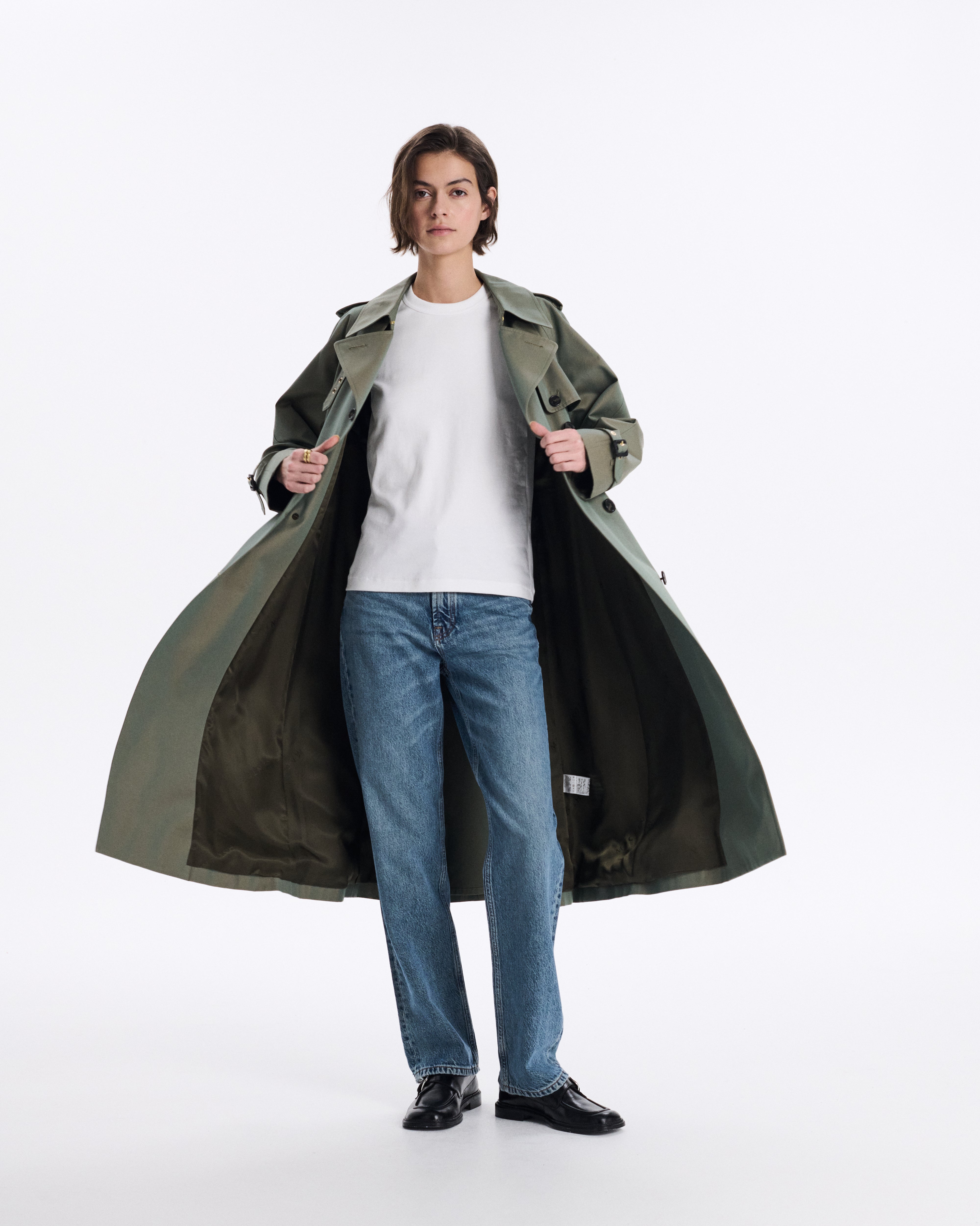 Forrest Gabardine Double Breasted Trench Coat