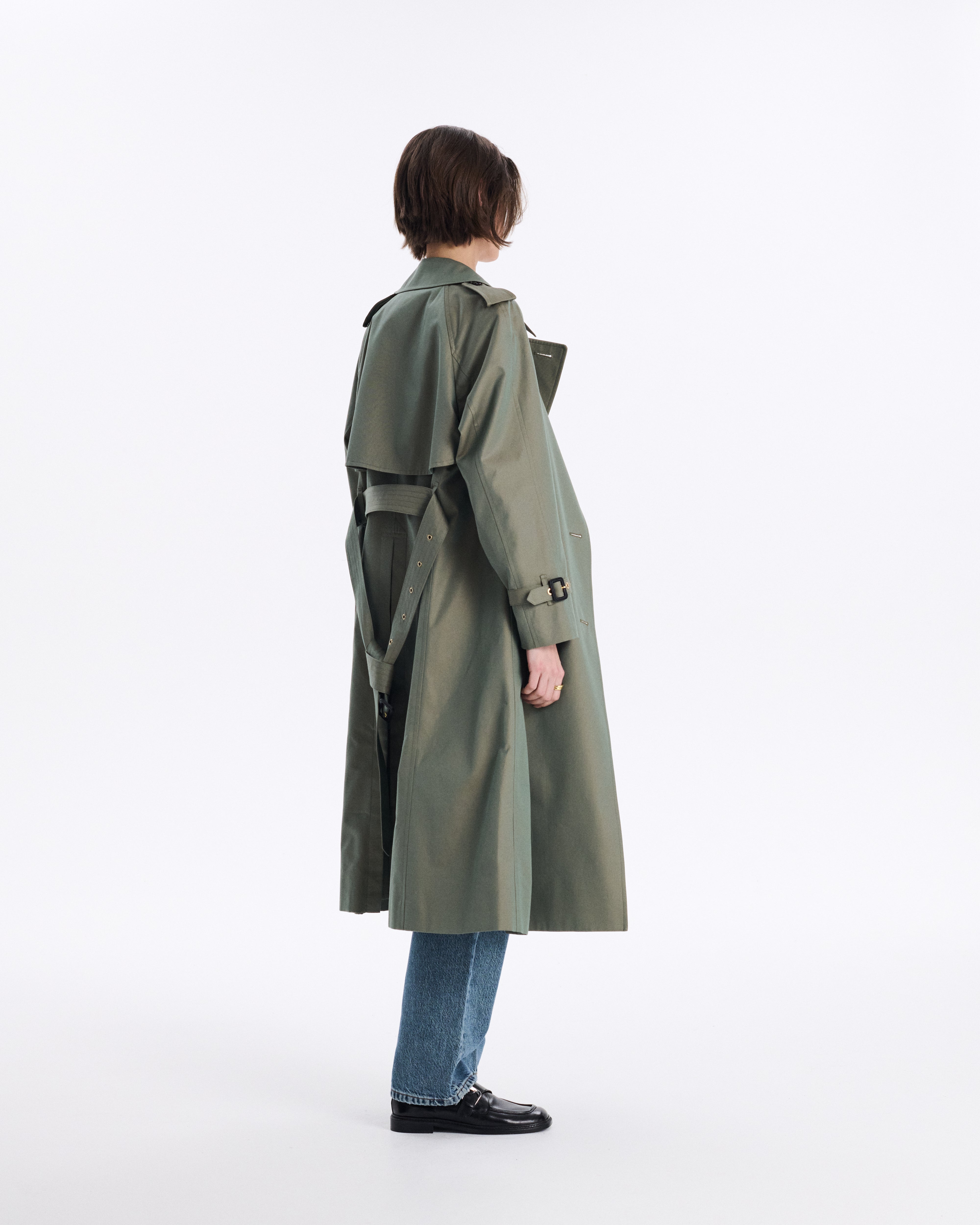 Forrest Gabardine Double Breasted Trench Coat