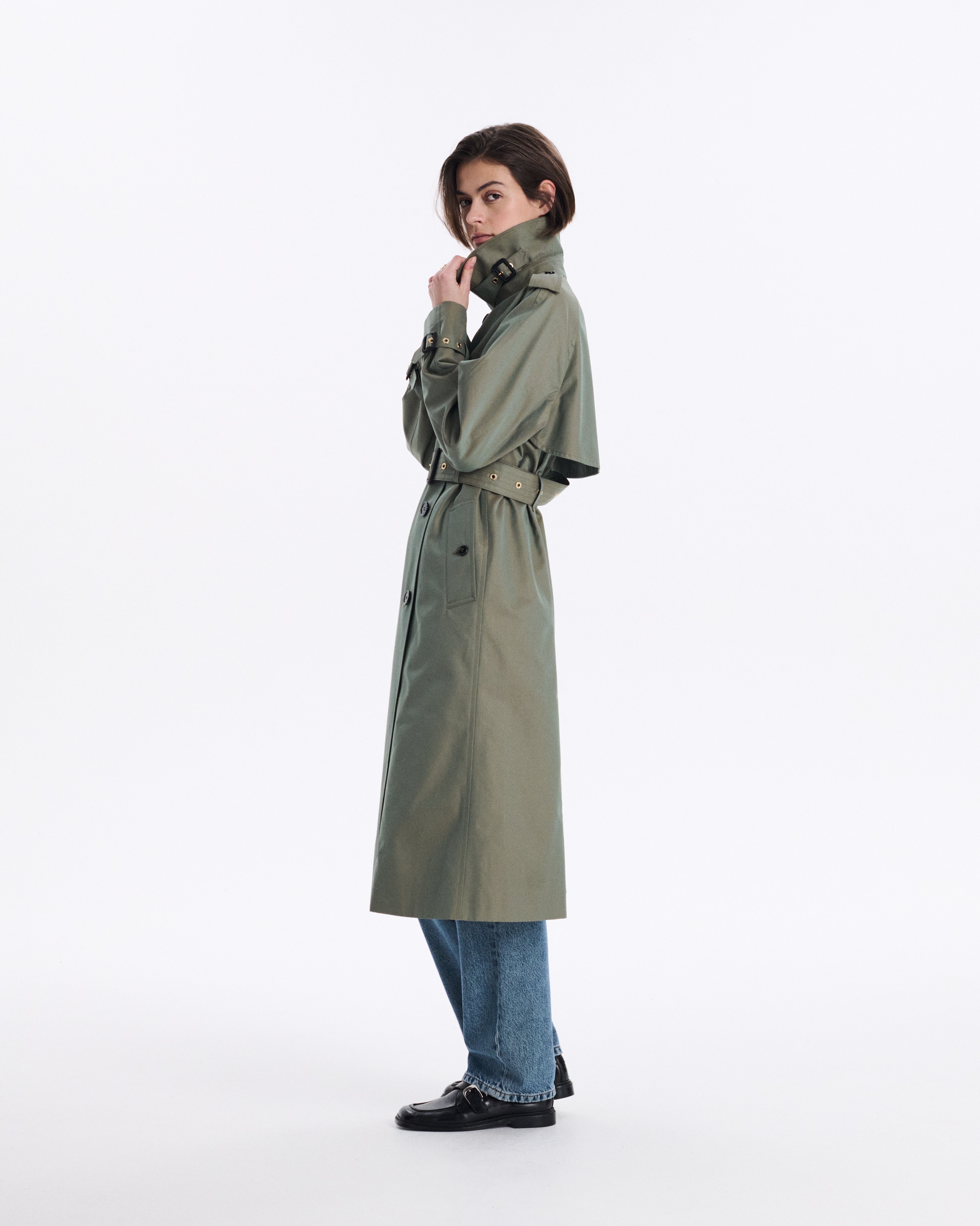 Forrest Gabardine Double Breasted Trench Coat
