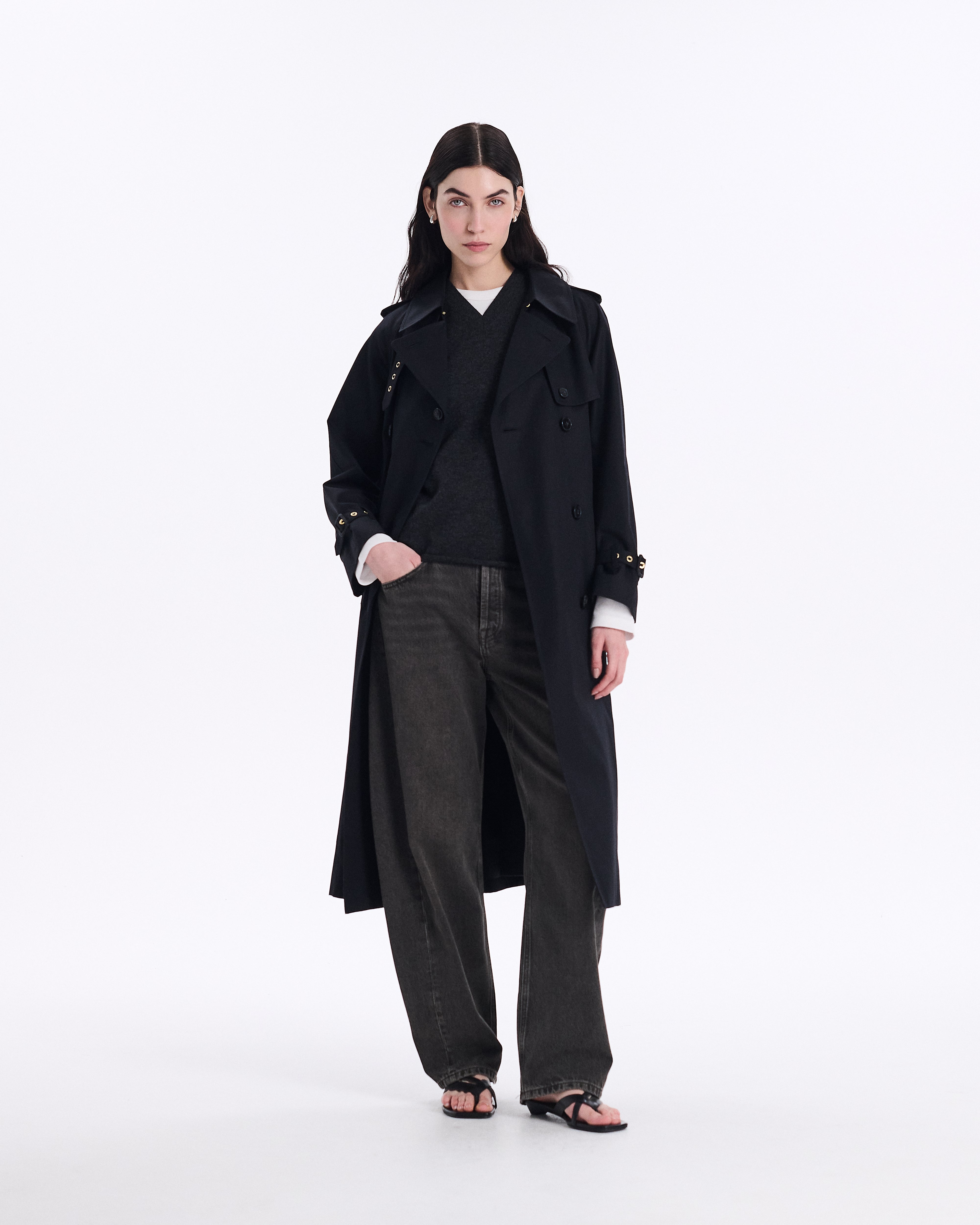 Forrest Gabardine Double Breasted Trench Coat