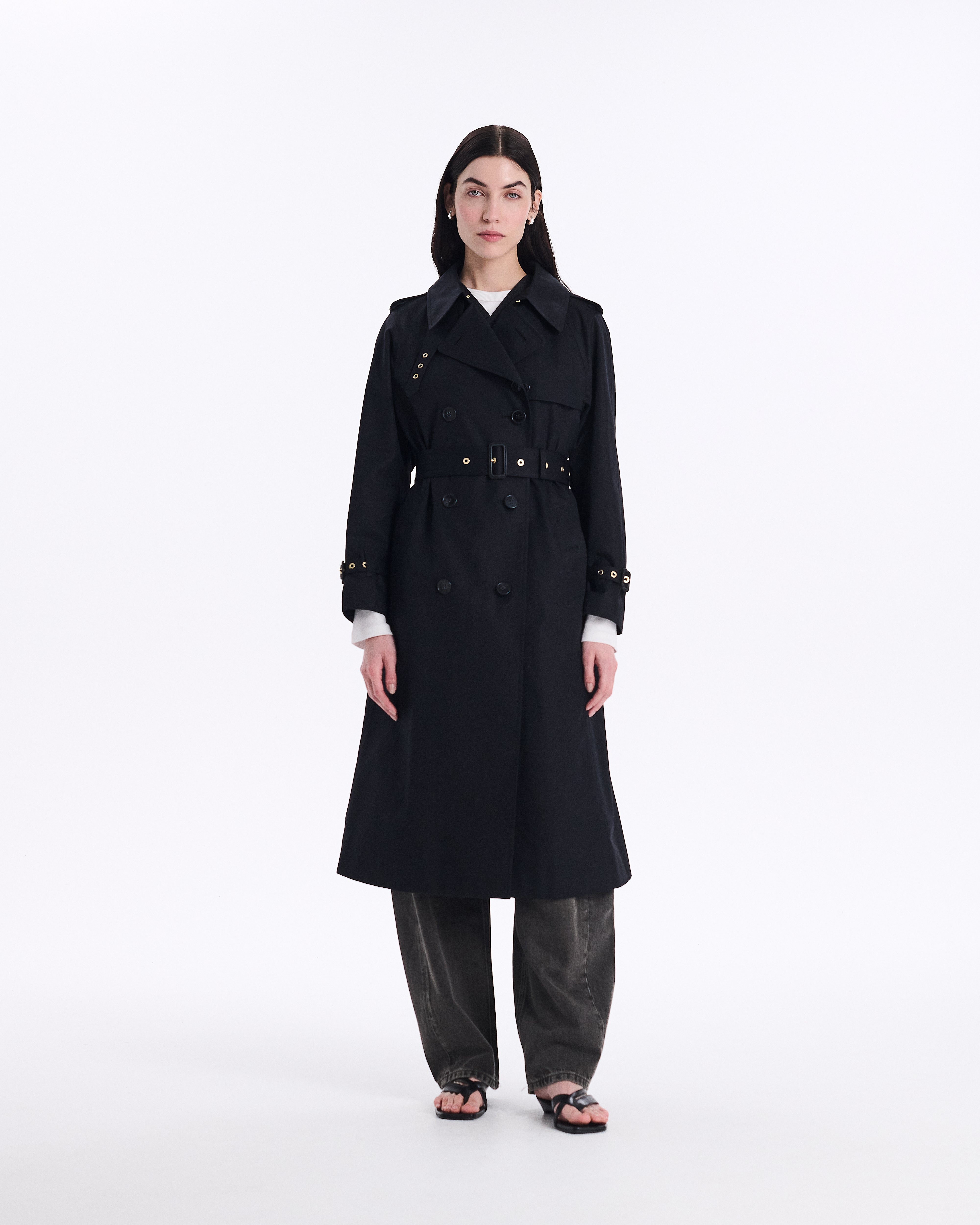 Forrest Gabardine Double Breasted Trench Coat
