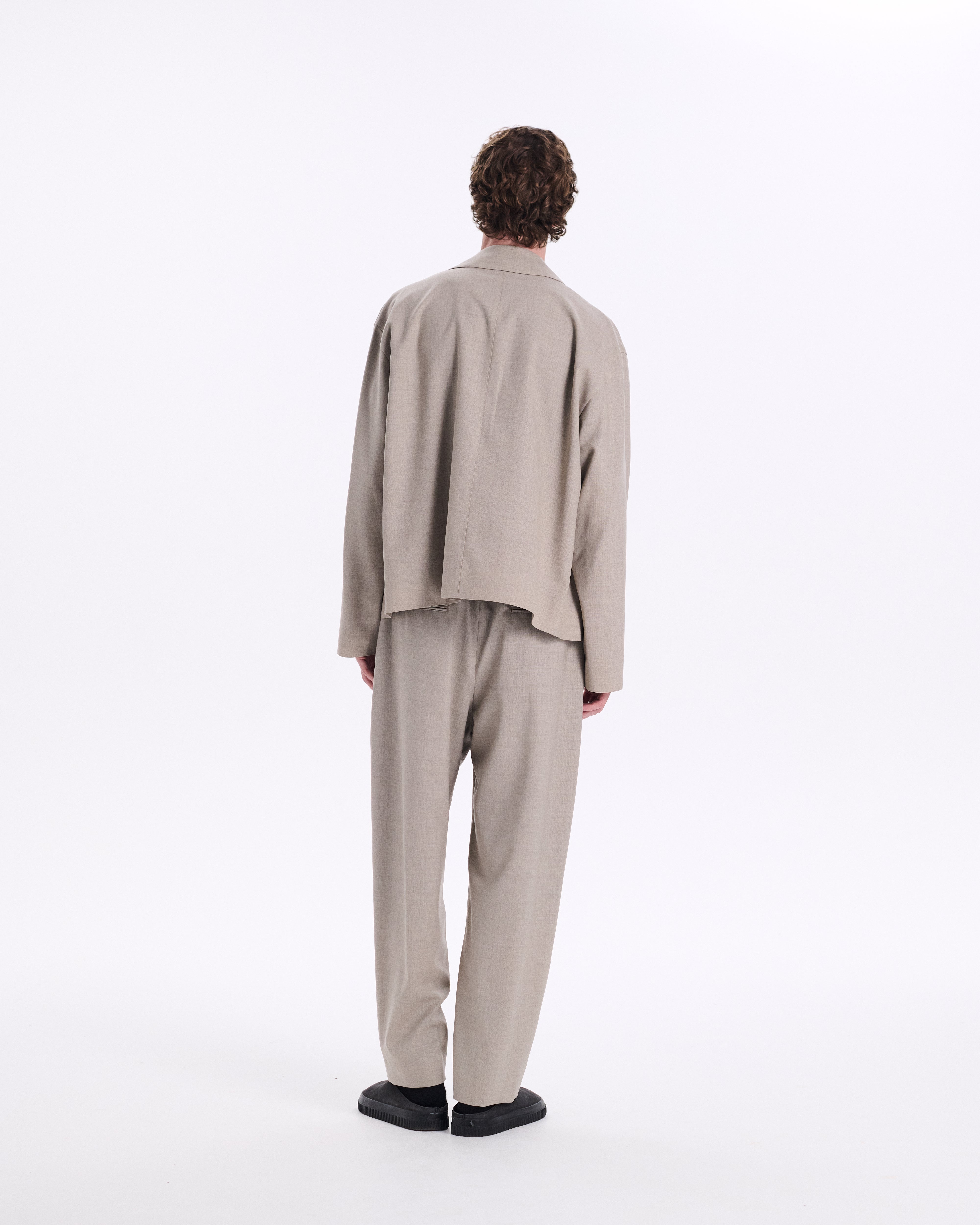 Birgham Wool Zip-up Jacket