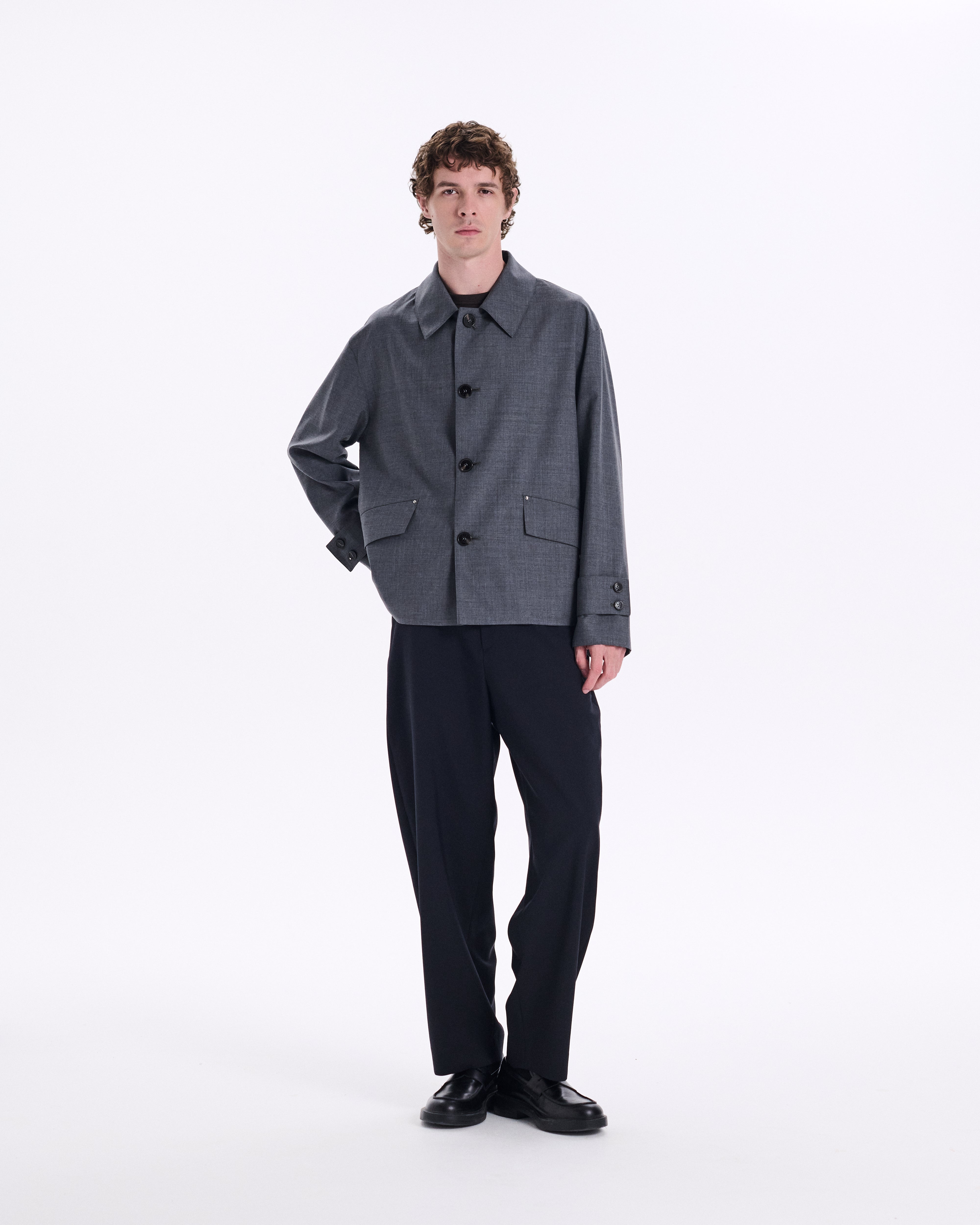Humbie Slim Superfine Merino Wool Jacket CL Grey