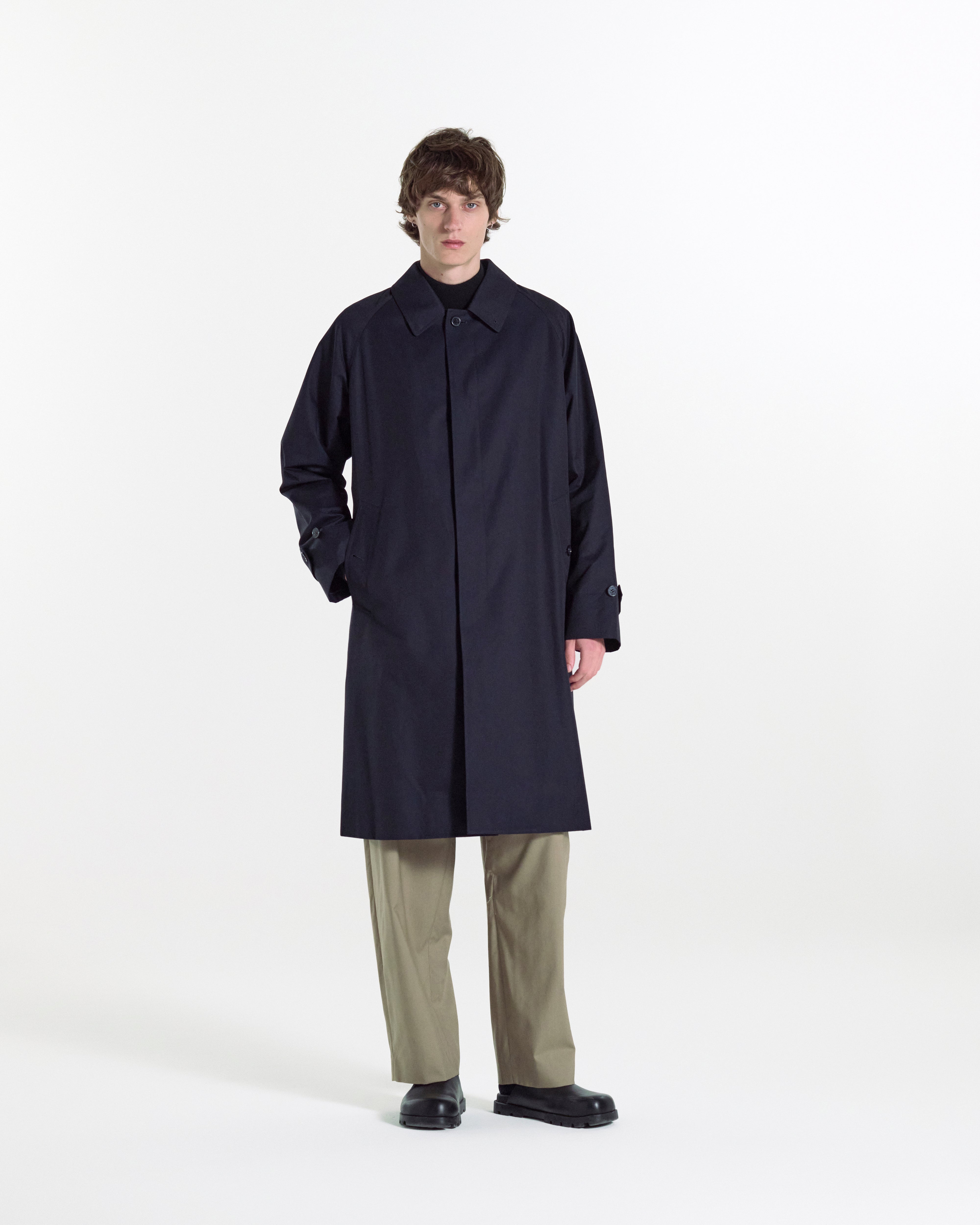 New Balfield Gabardine Car Coat Midnight Black