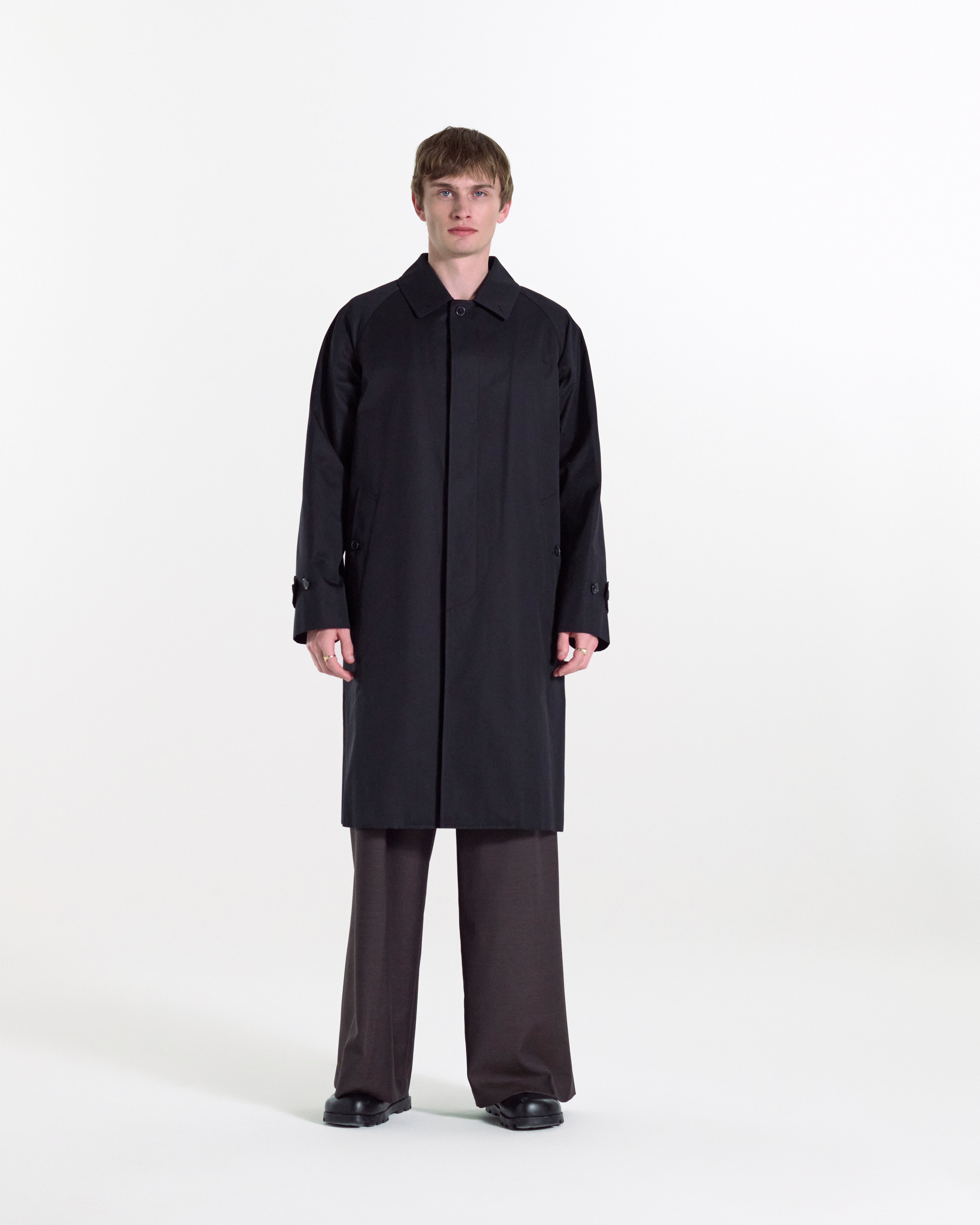 New Balfield Gabardine Car Coat Black
