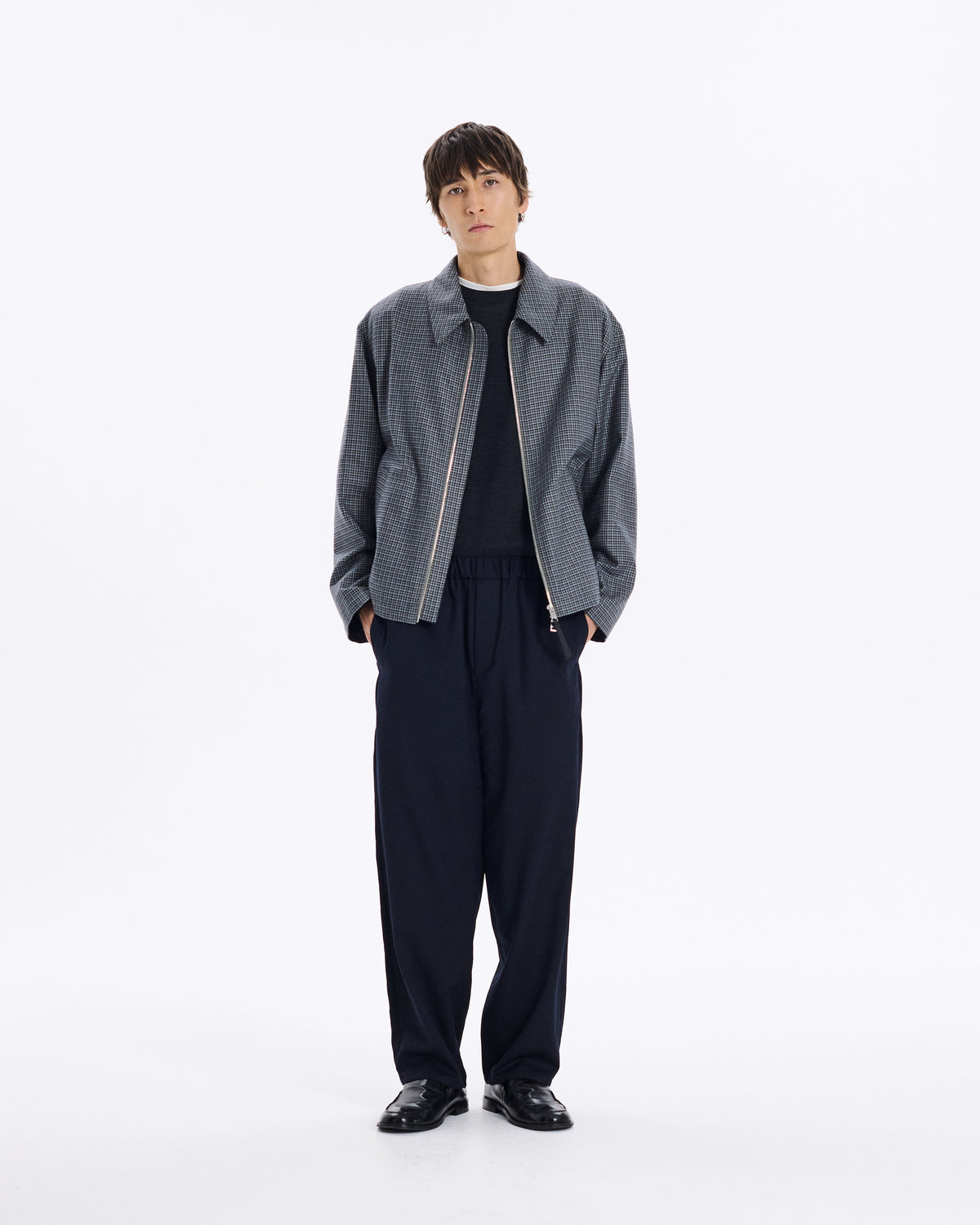 Birgham Wool Zip-up Jacket