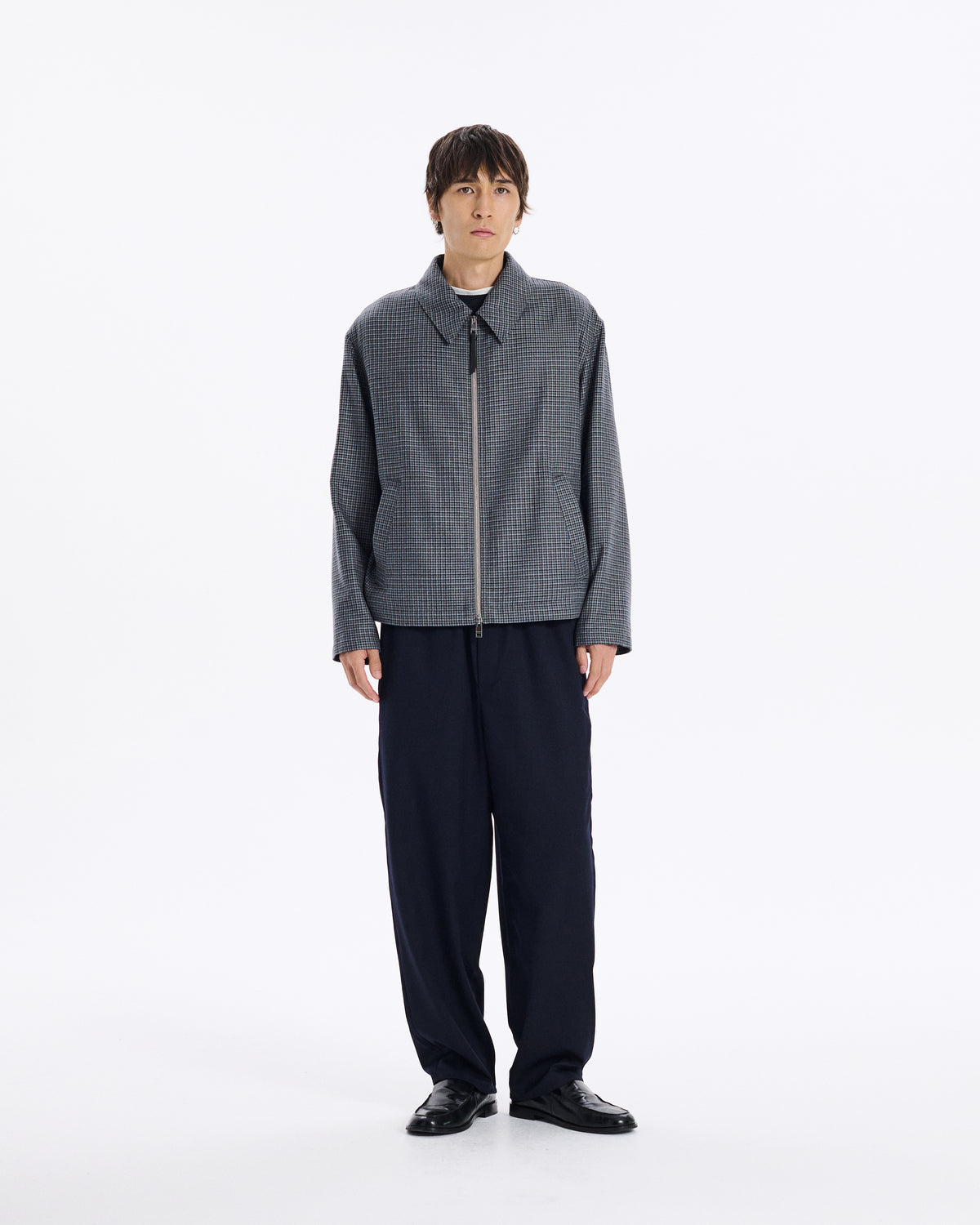 Birgham Wool Zip-up Jacket