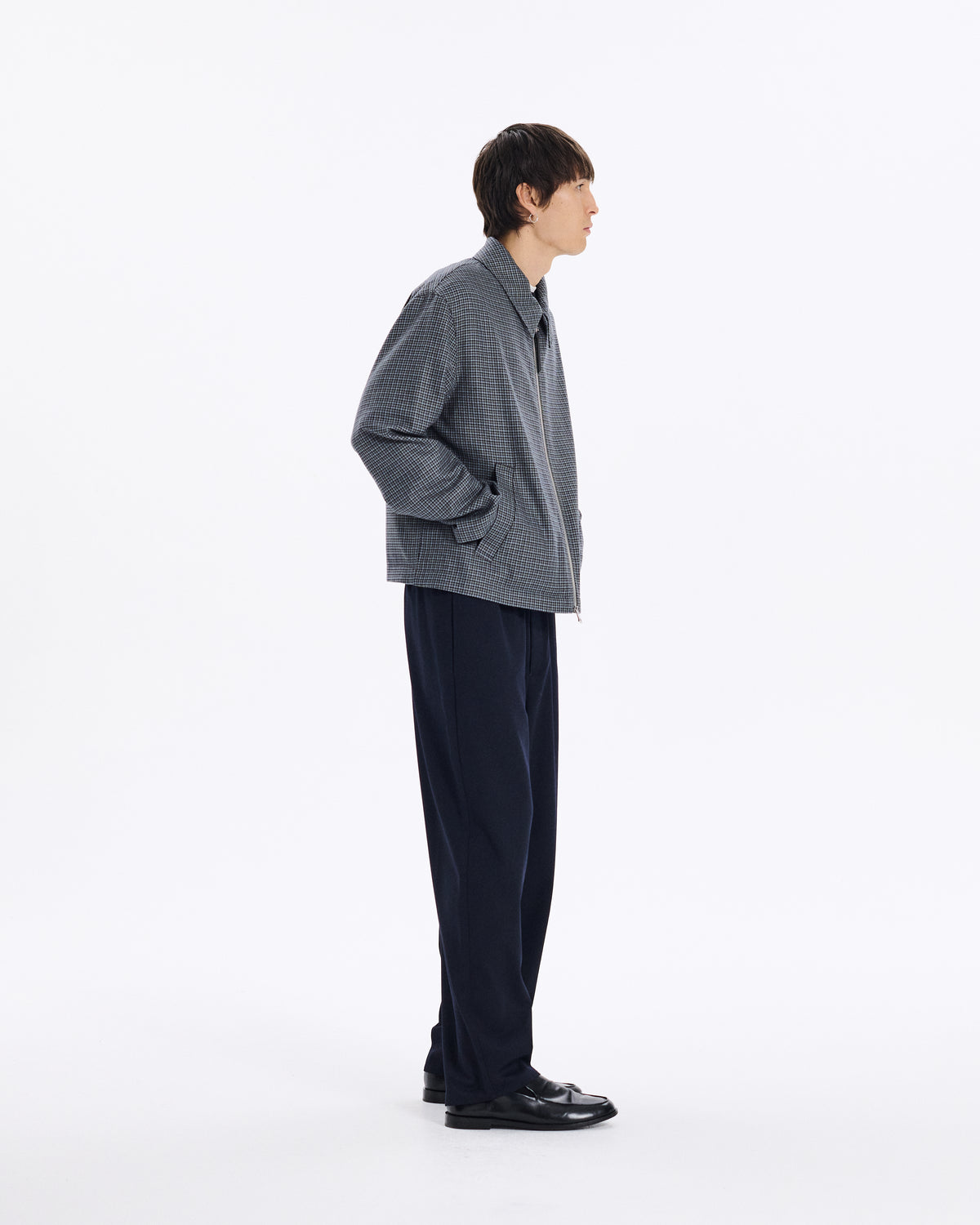Birgham Wool Zip-up Jacket