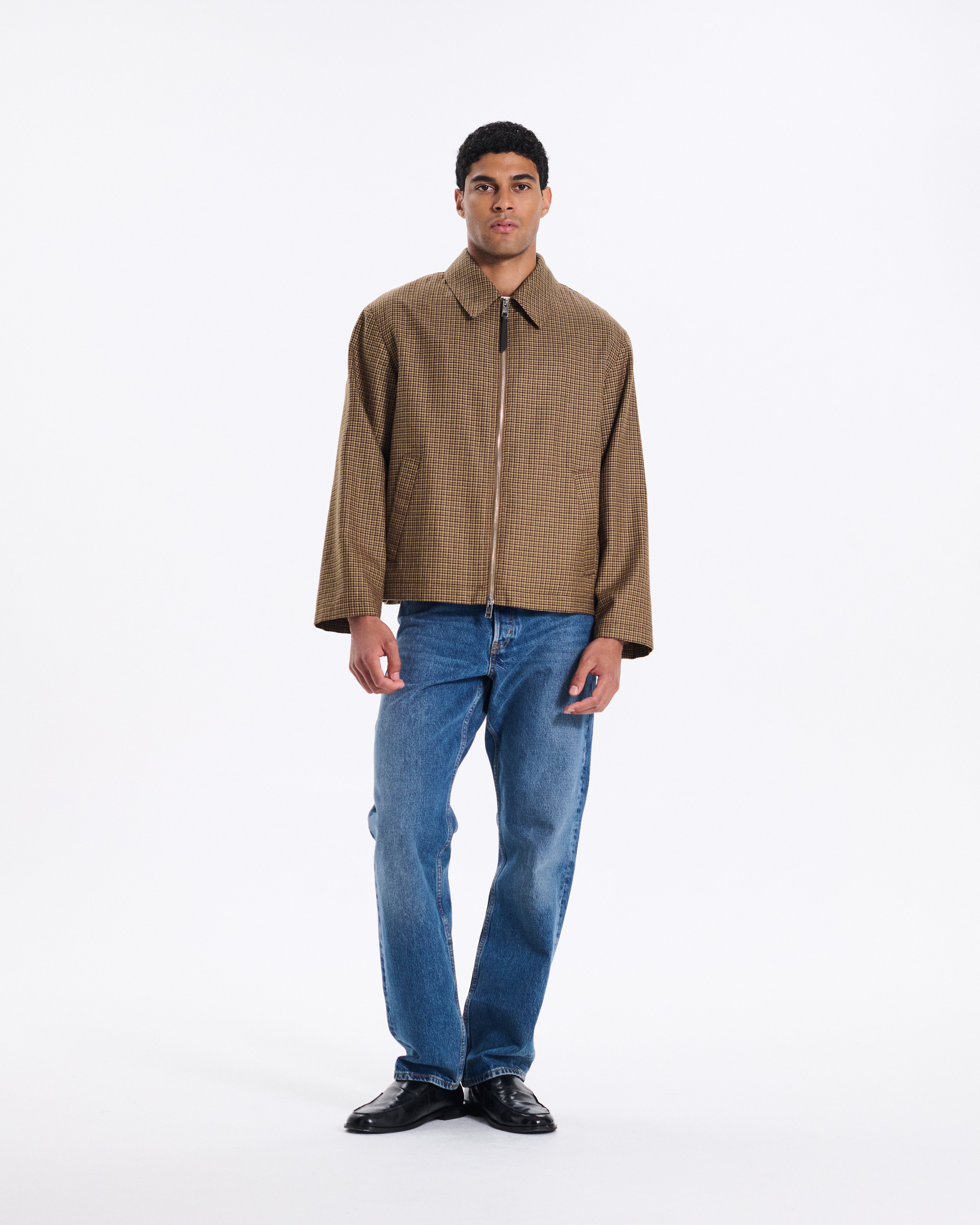 Birgham Wool Zip-up Jacket