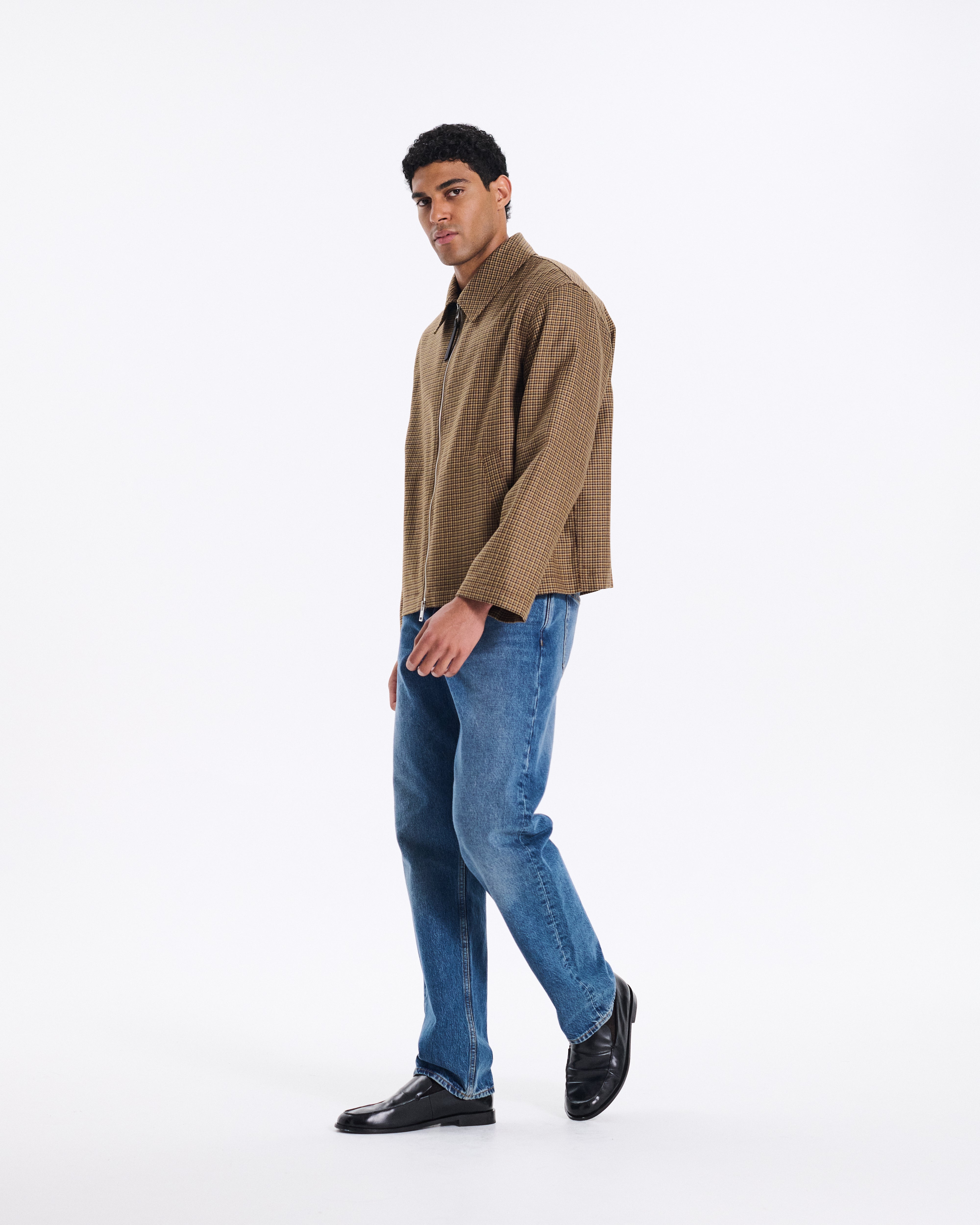 Birgham Wool Zip-up Jacket