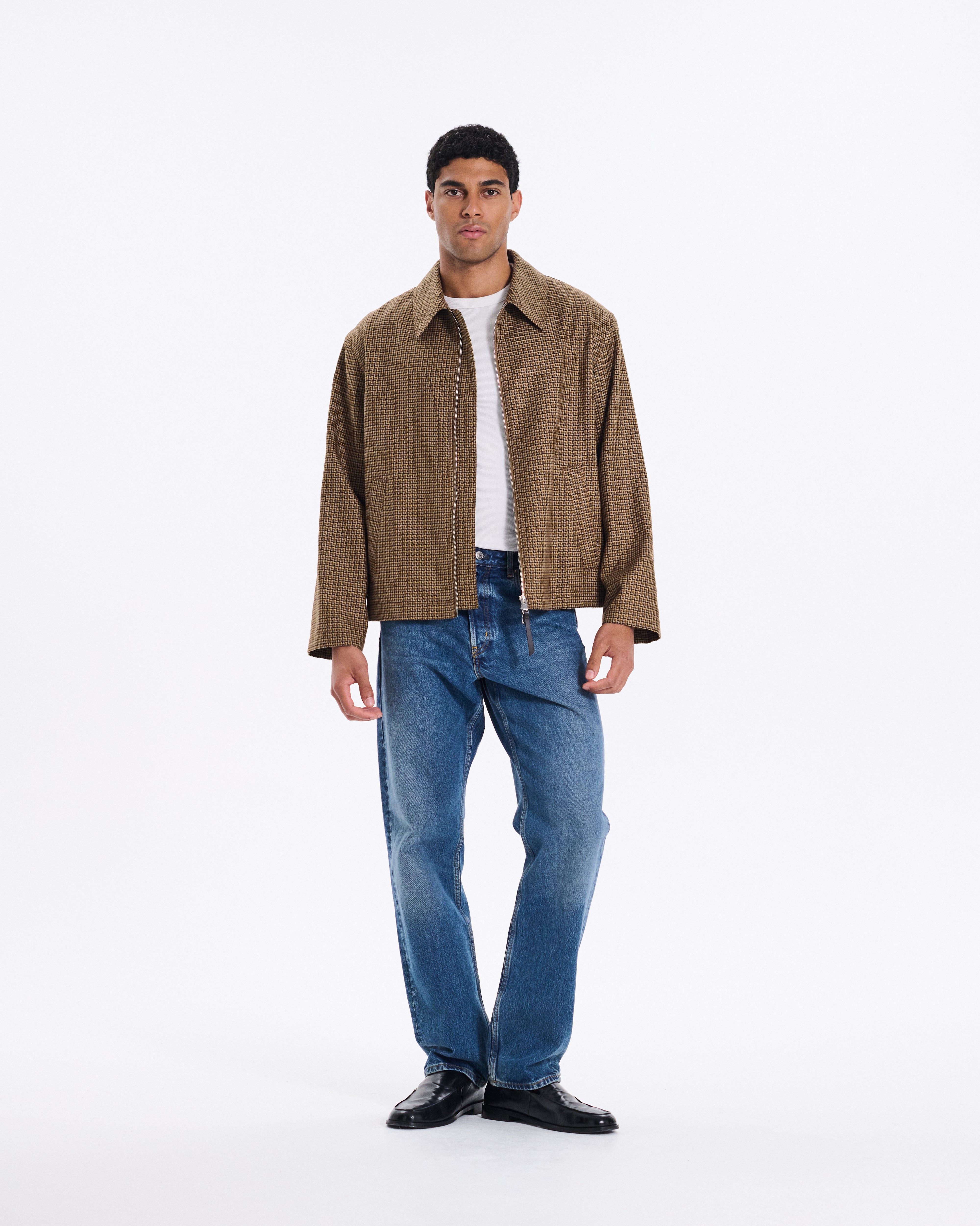 Birgham Wool Zip-up Jacket