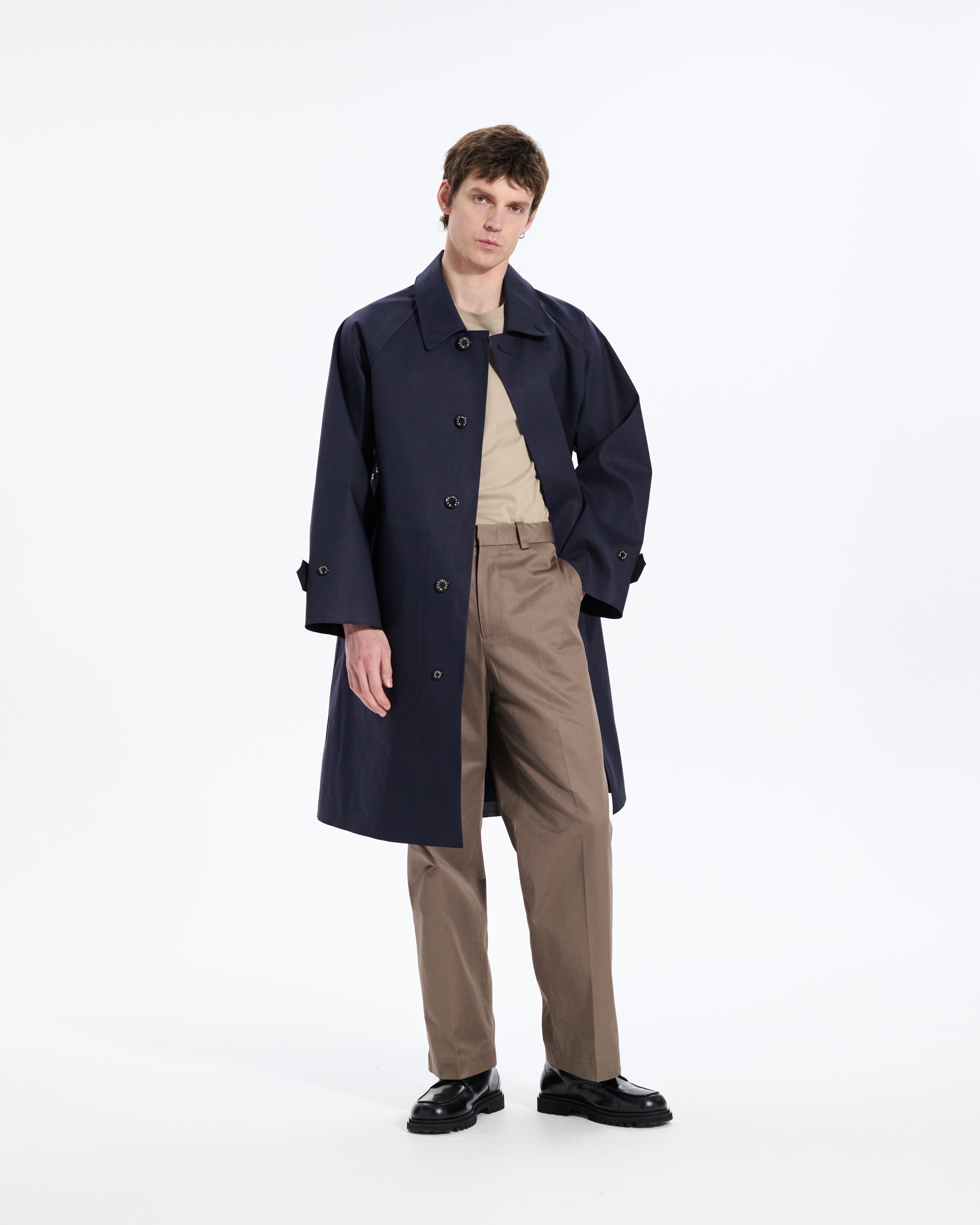 Lauder Rubberised 3/4 Length Oversized Coat