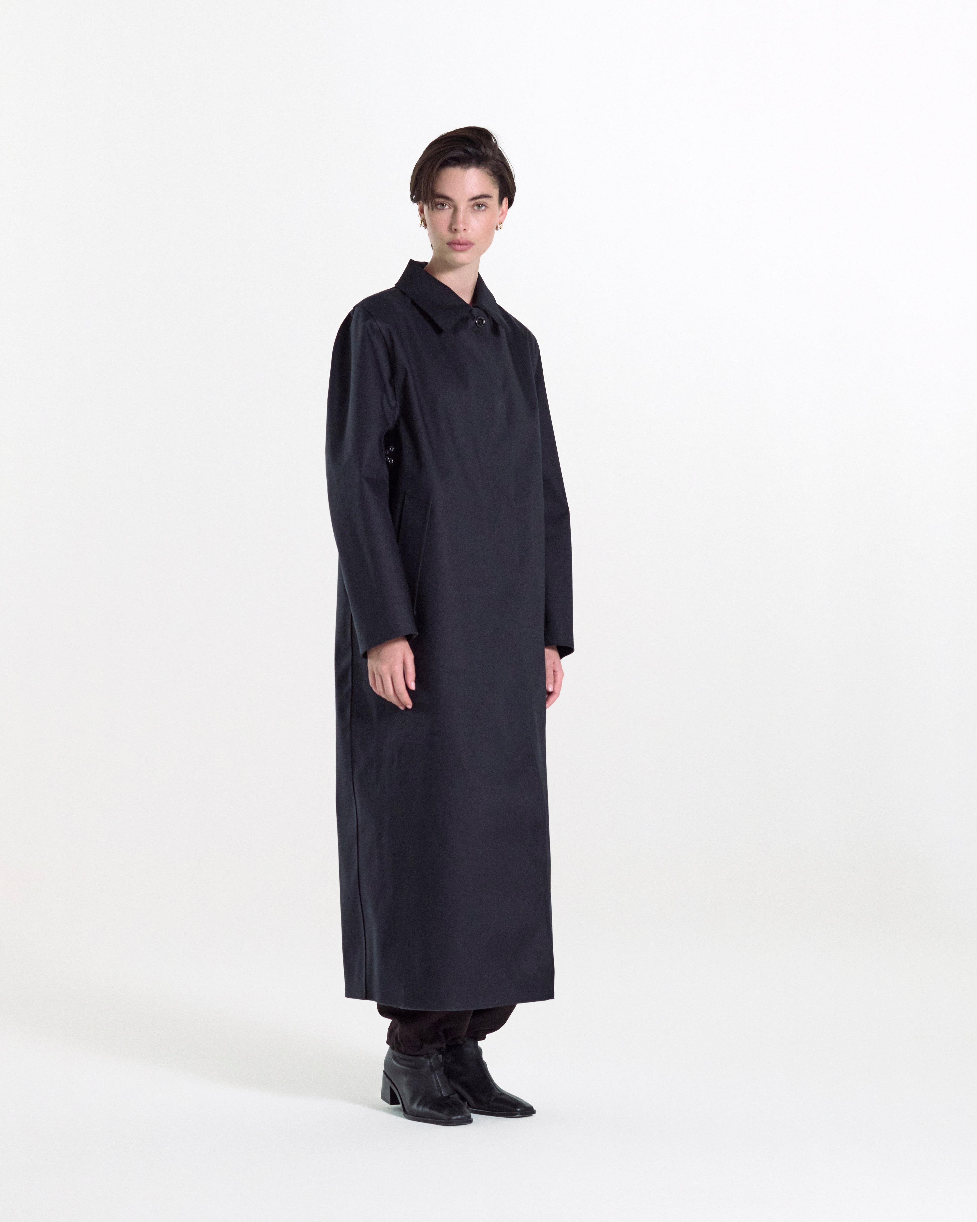 Long Rubberised Raincoat