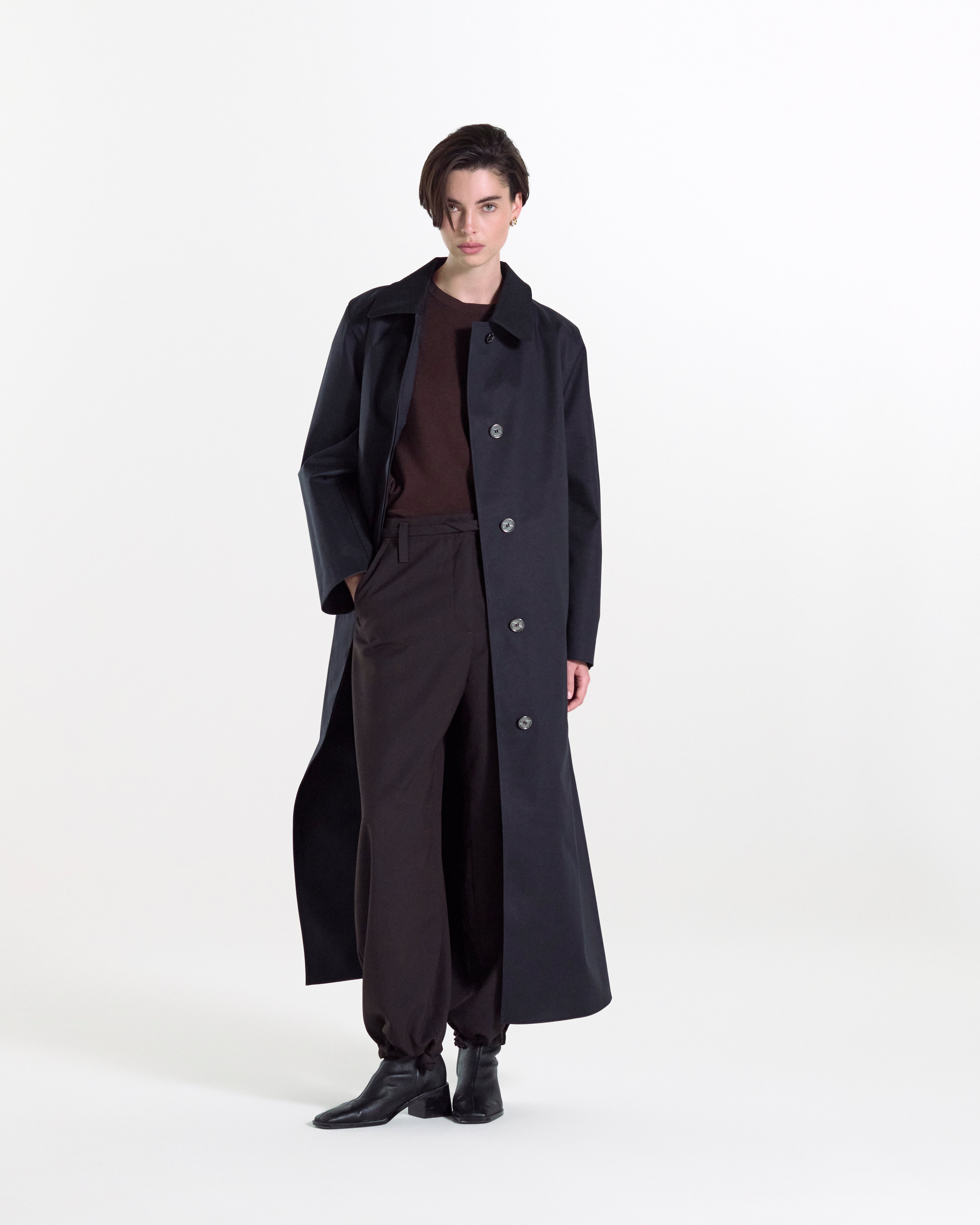 Long Rubberised Raincoat