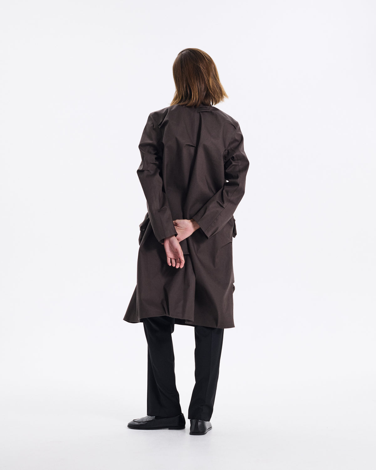 Pleated Pockets Coat