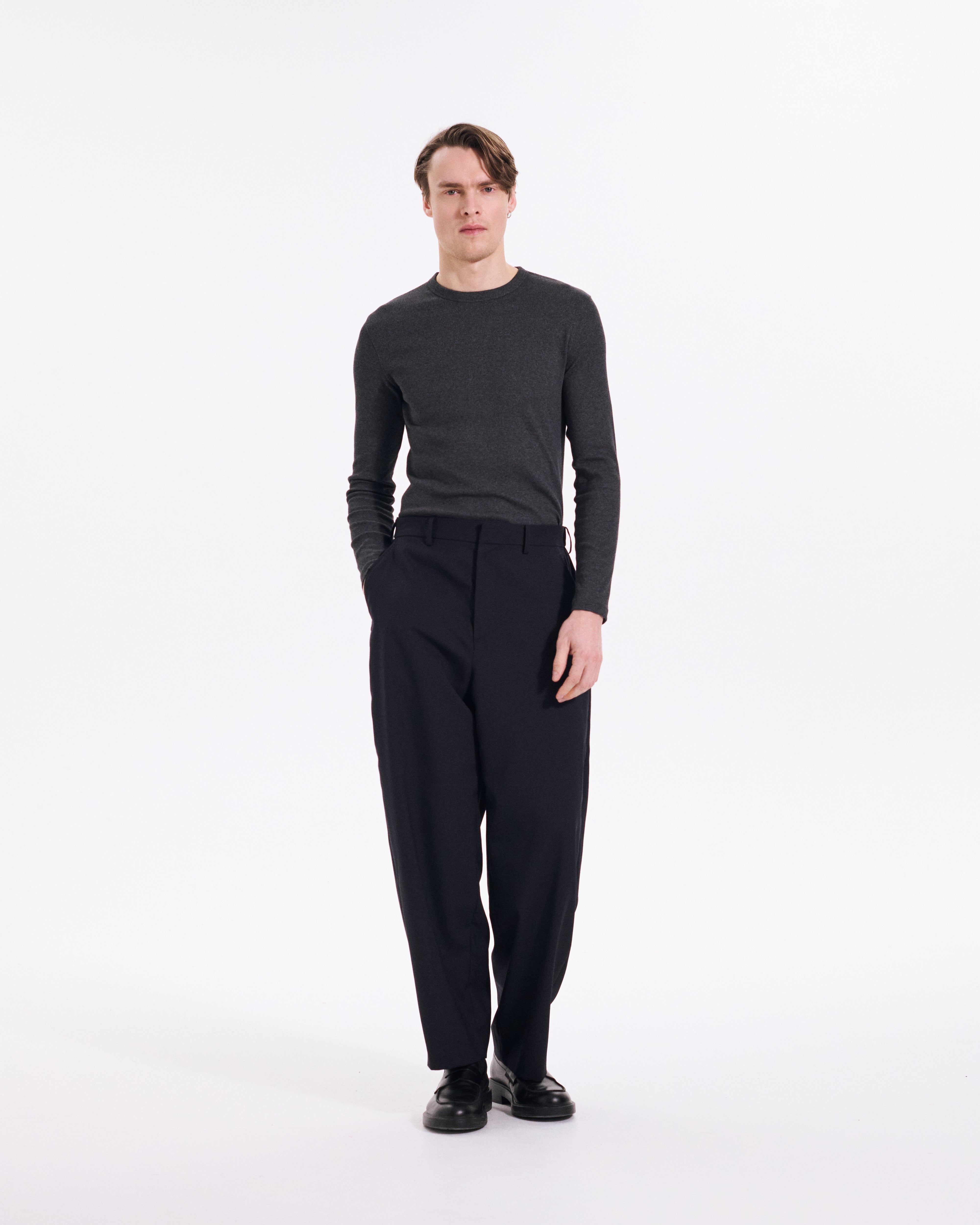 Midlem Fine Wool Trousers CL Navy