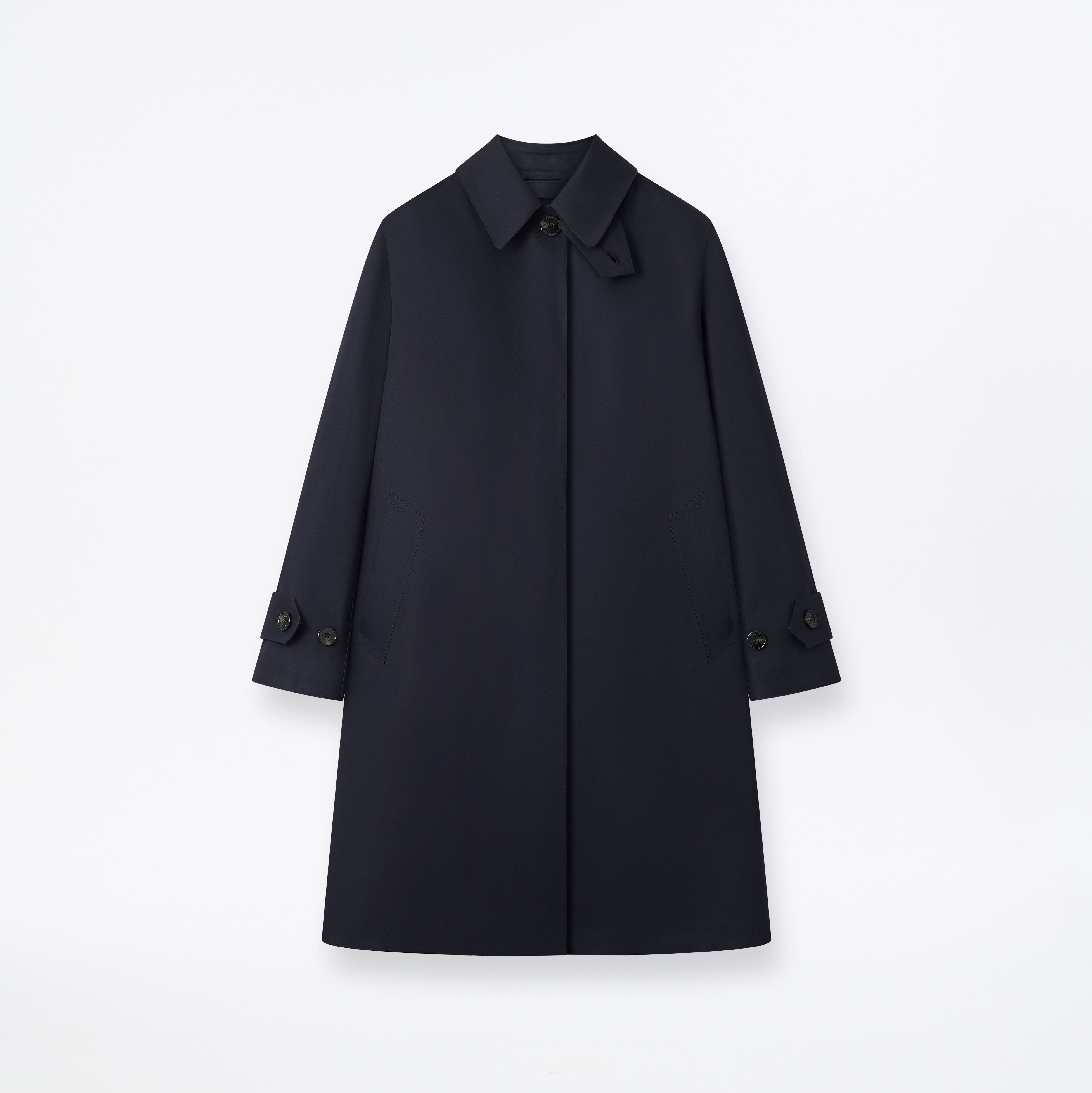 Banton Rubberised 3/4 Length Coat Navy