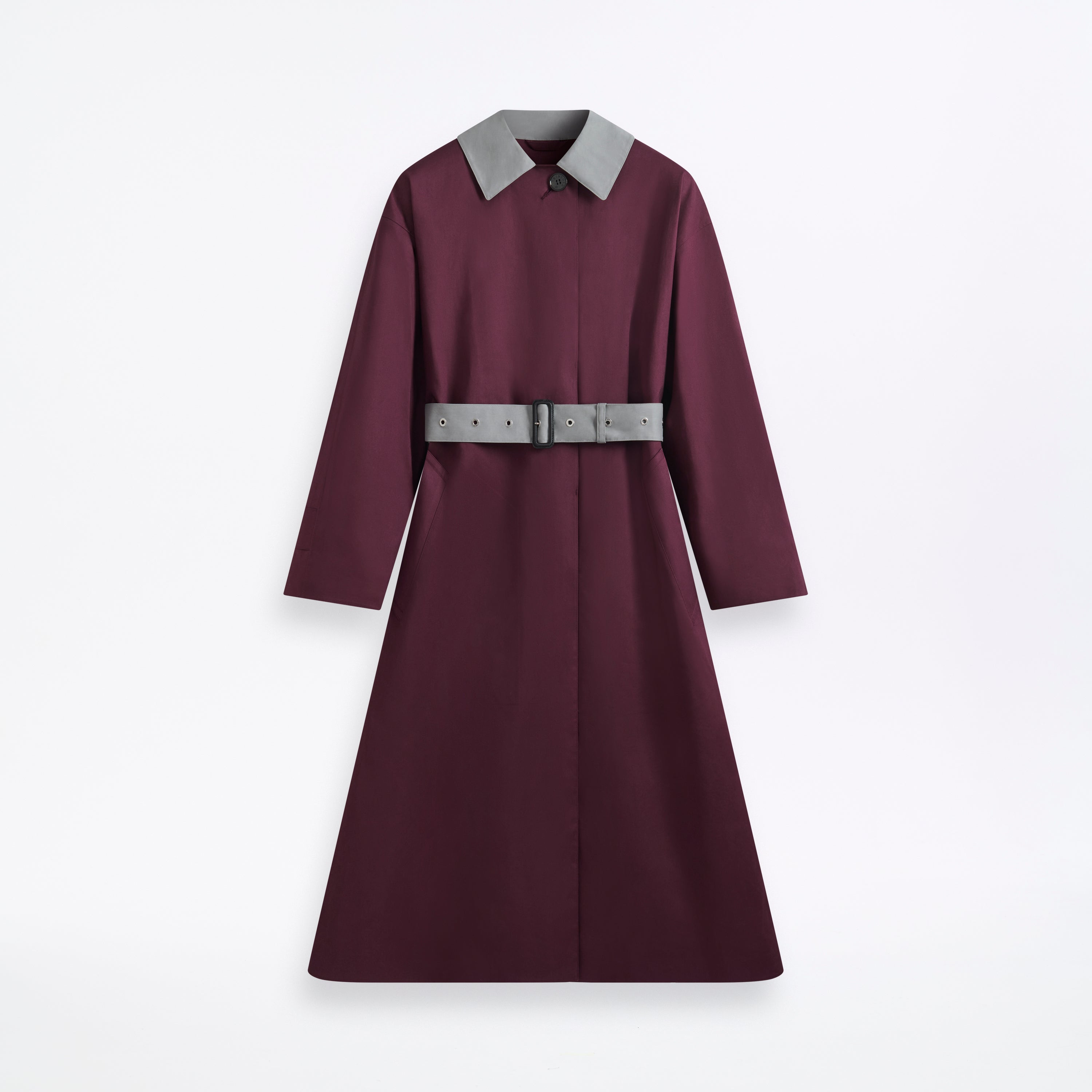 【値下げ❗️】MACKINTOSH バーガンディ ボルドー　トレンチコート 36 ウィメンズ BELTED BOWLAND Raintec トレンチコート – Mackintosh