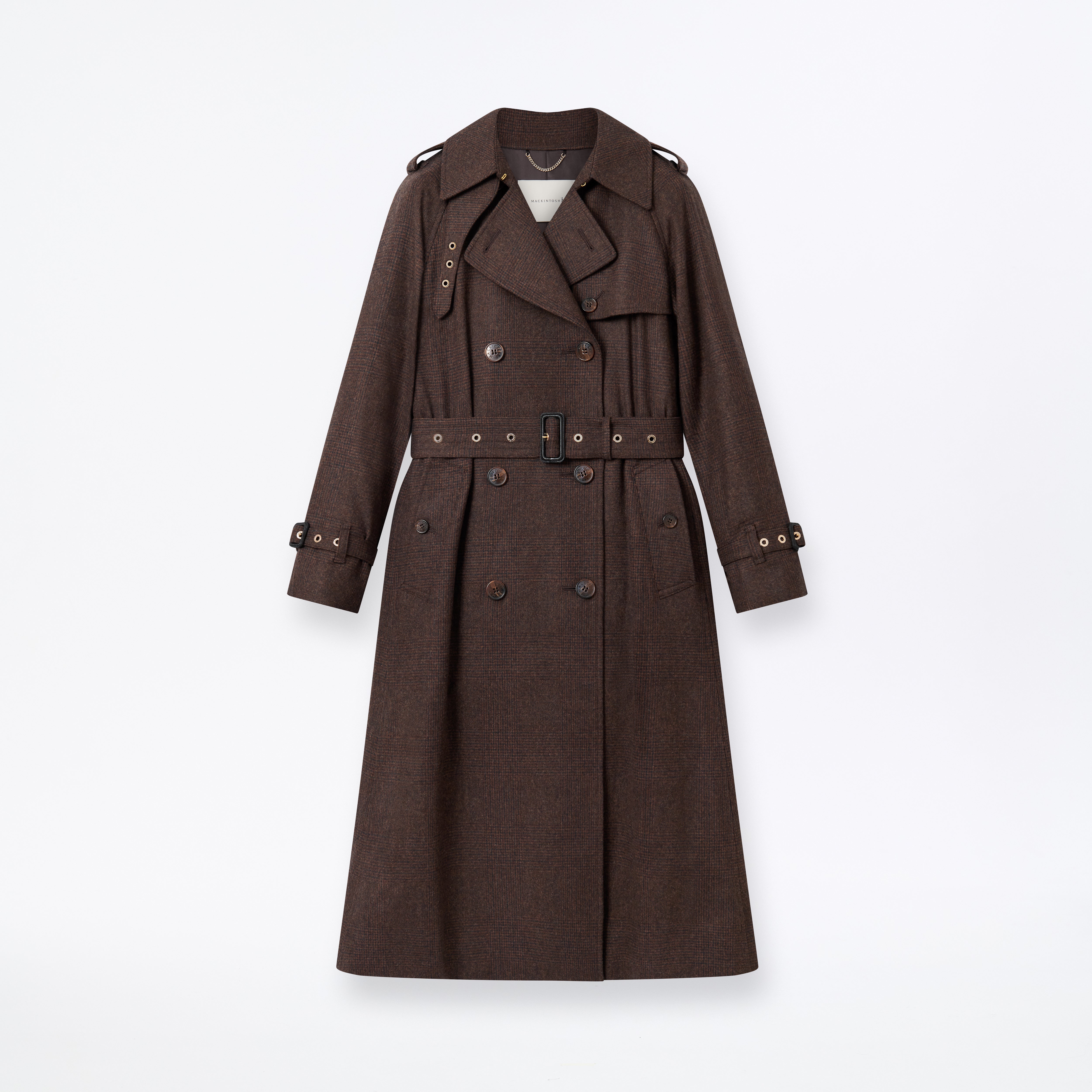 Womens Forrest Wool Double Breasted Trench Coat – Mackintosh