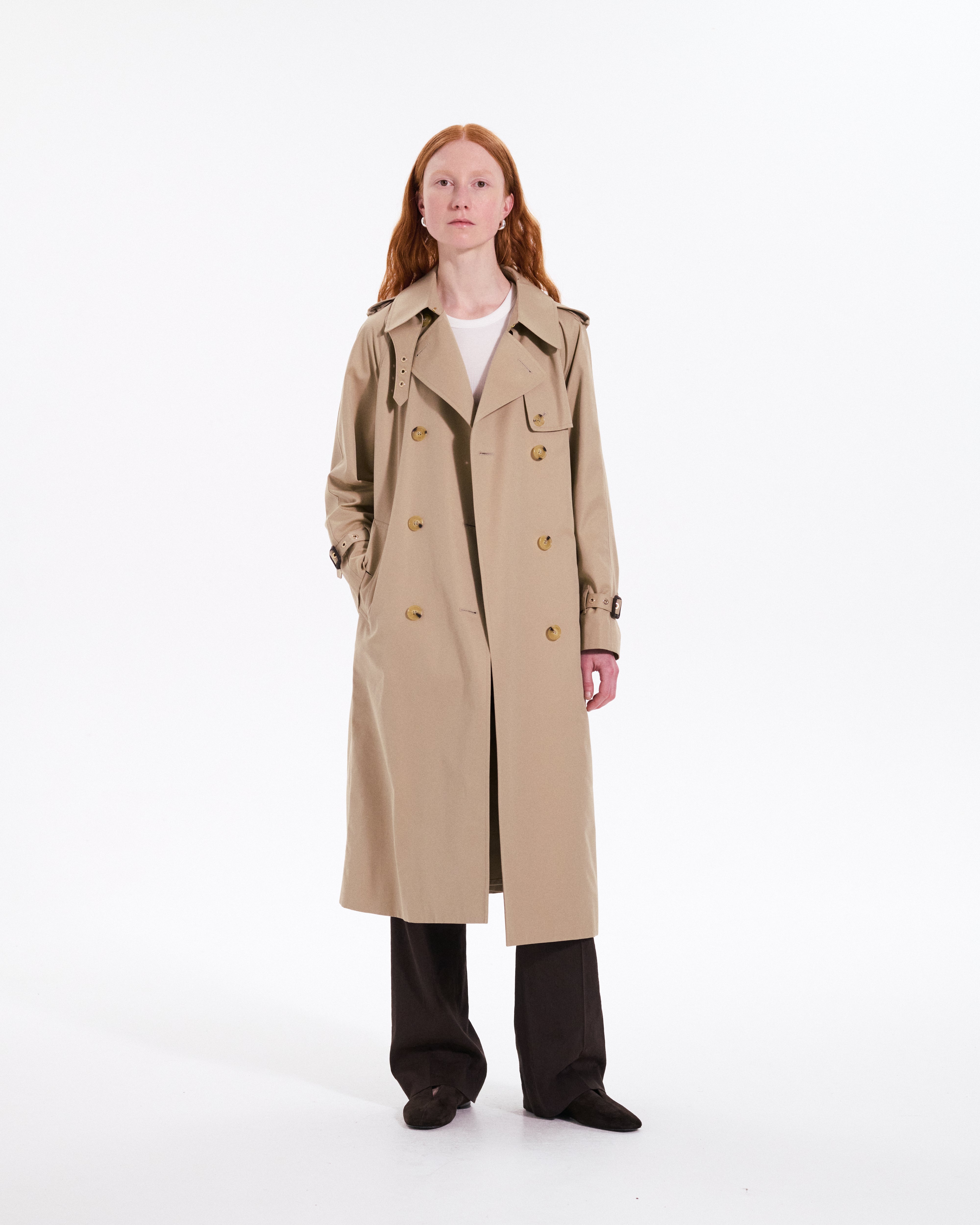 Forrest Gabardine Double Breasted Trench Coat