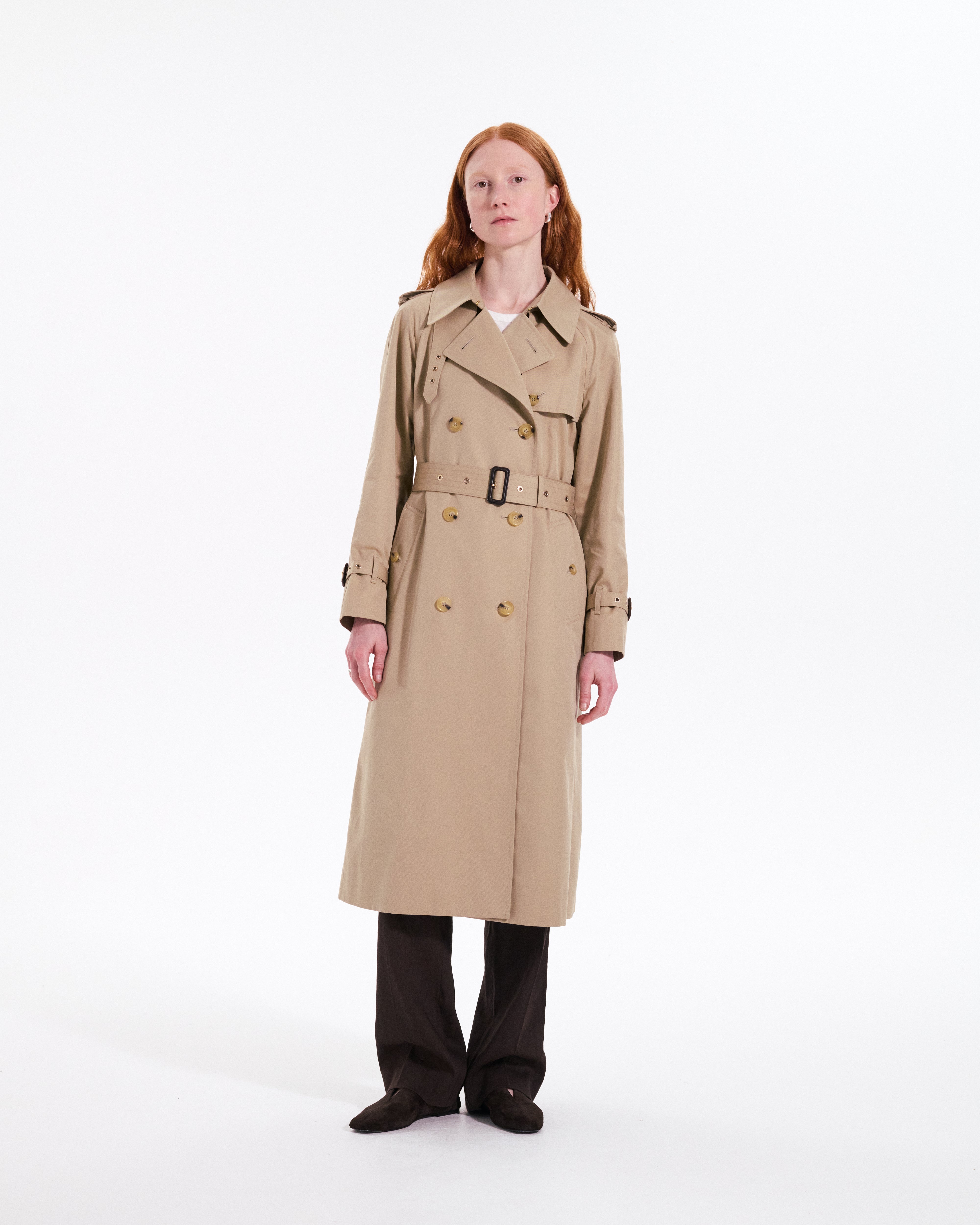 Forrest Gabardine Double Breasted Trench Coat