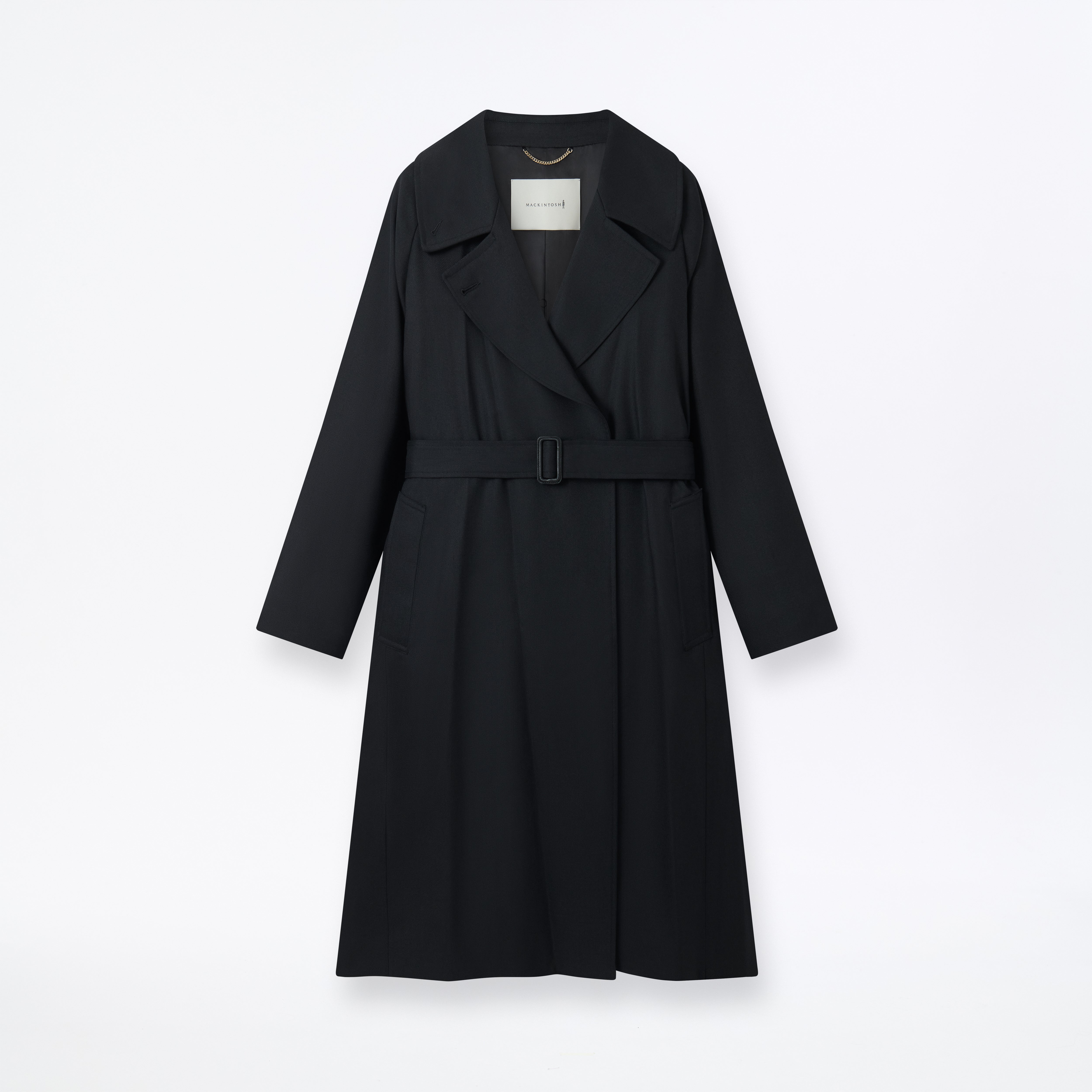 ladies black wool dress coat Double Breasted Black Wool Coat for Women