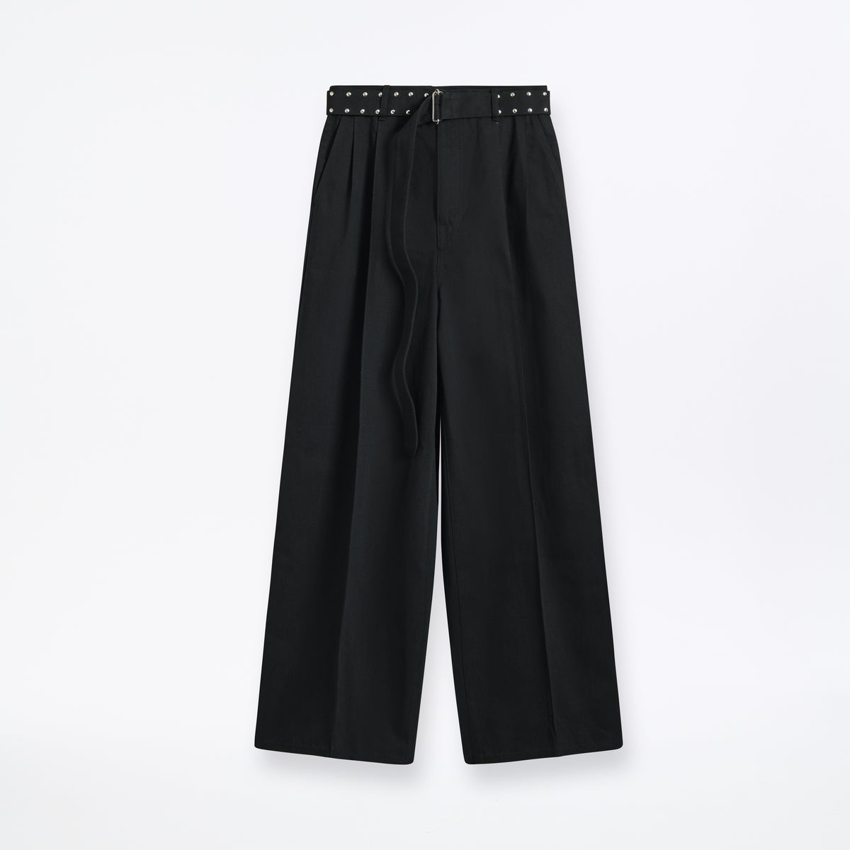 Polmood Denim Pleated Trousers