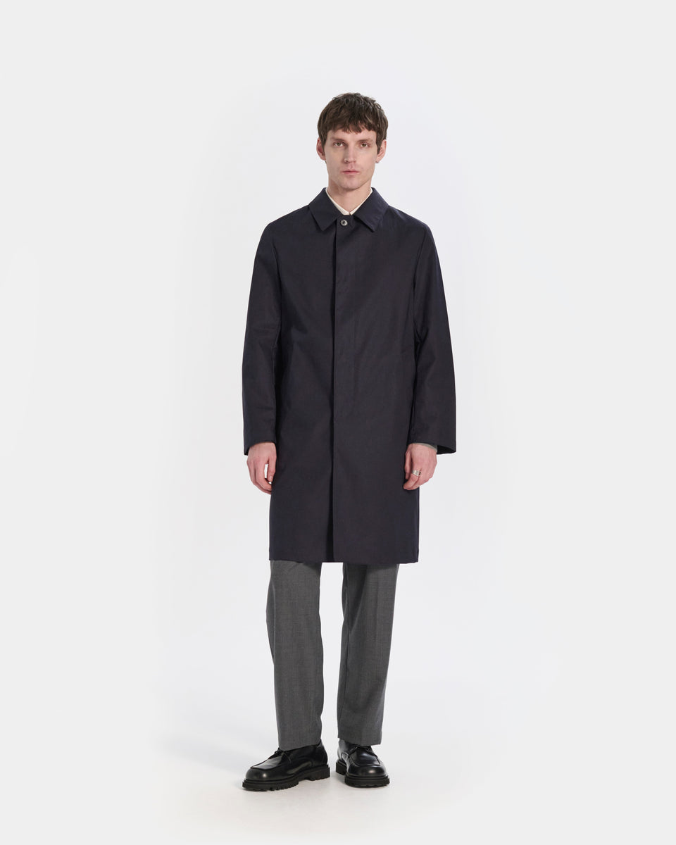 Three Quarters Length Men's Dress Coat 3/4 Length Men's Car Coat in Feel Charcoal  Men's Overcoat