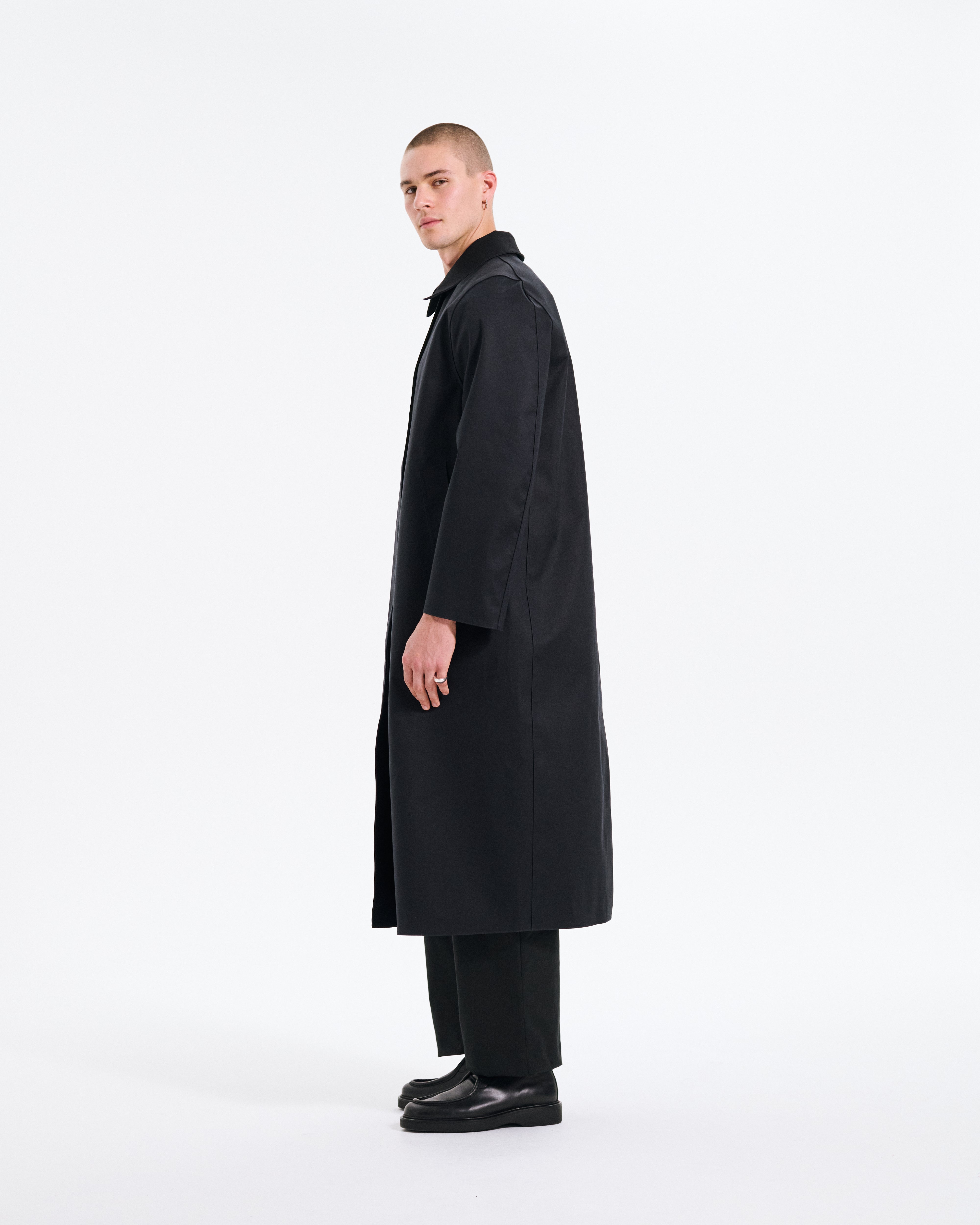 Long Rubberised Raincoat